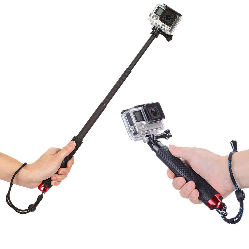 Walway 19'' Waterproof Underwater Hand Grip Adjustable Extension Selfie Stick Monopod Pole For Gopro Hero 6/5/ 5 Session/ 4 Sess