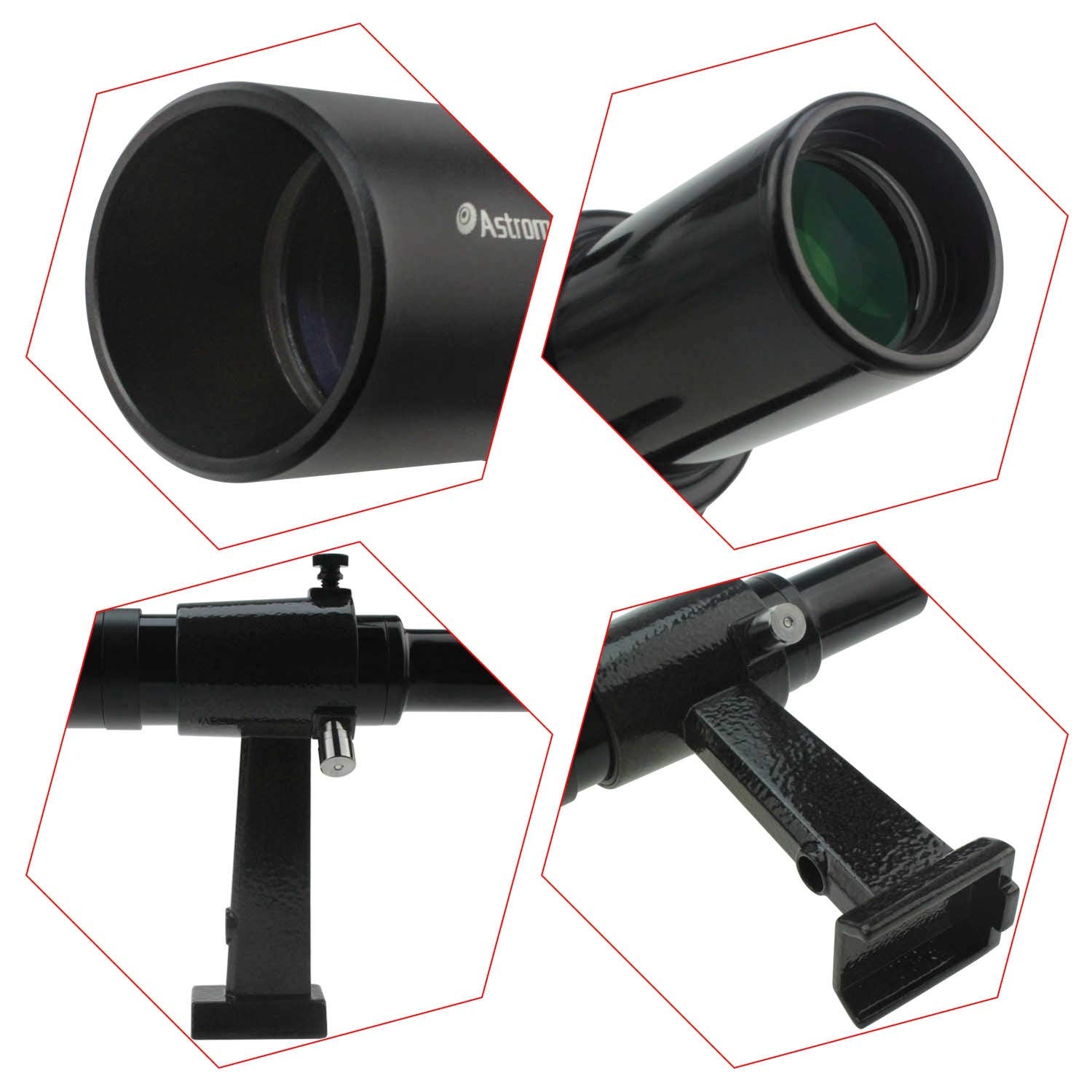 Astromania 6X30 Finder Scope, Black   Provides An Upright, Non Reversed Image