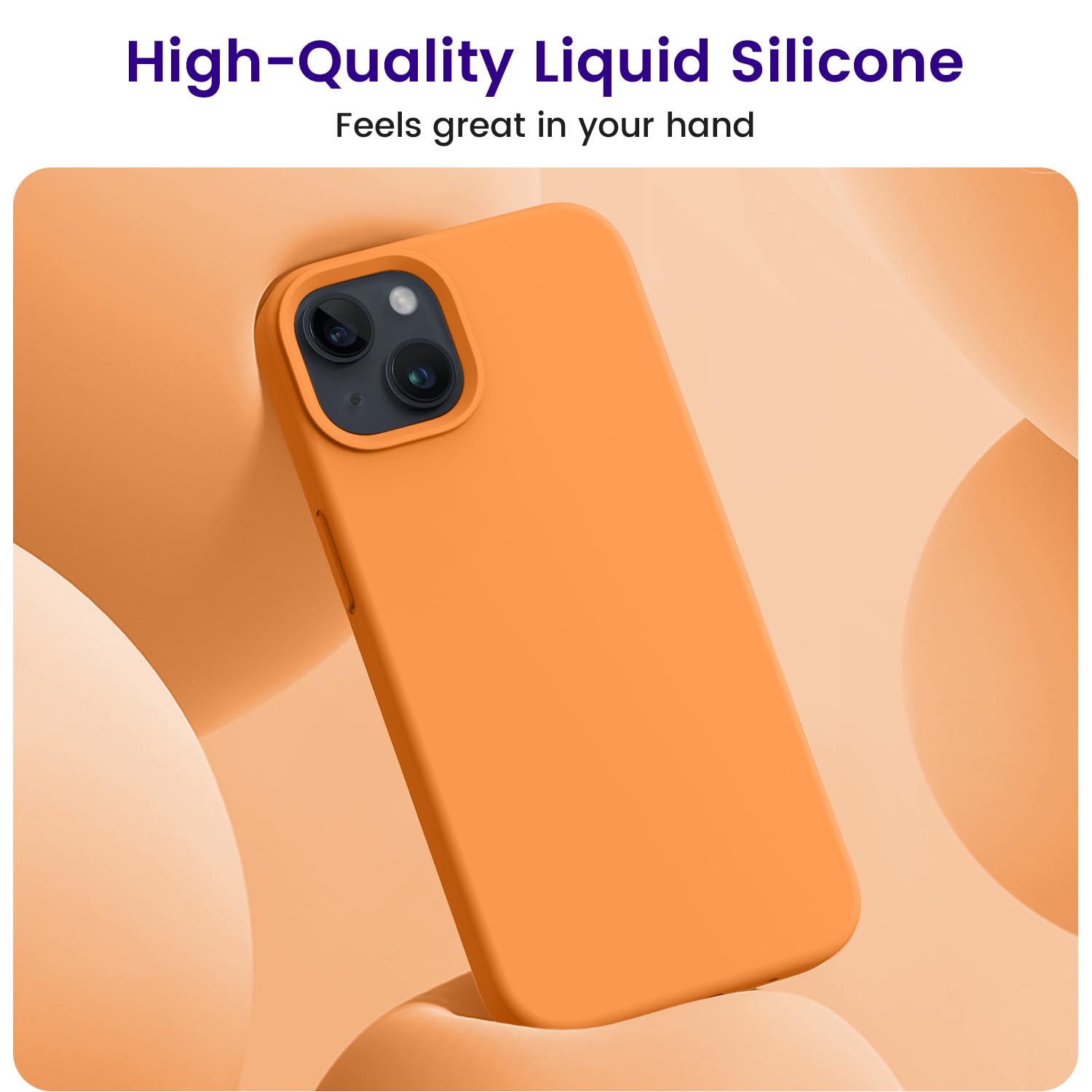 Otofly Designed For Iphone 13 Case, Silicone Shockproof Slim Thin Phone Case For Iphone 13 6.1 Inch (Orange)