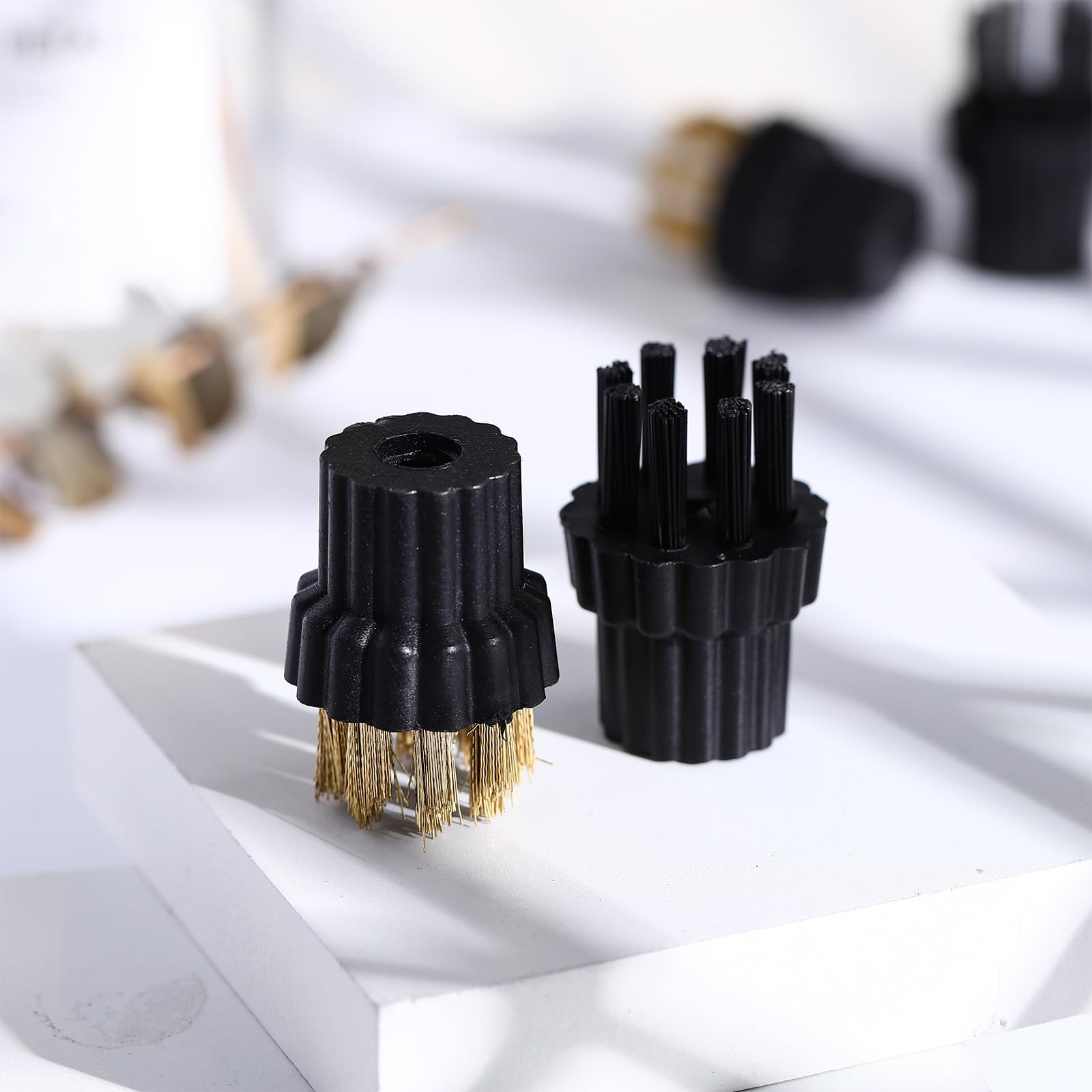 Happyyami 10Pcs Steam Mop Brush Head Brass Brush Head Replacement Parts Accessories Mop Parts Mop Accessories (M8 Hairbrush+ M8