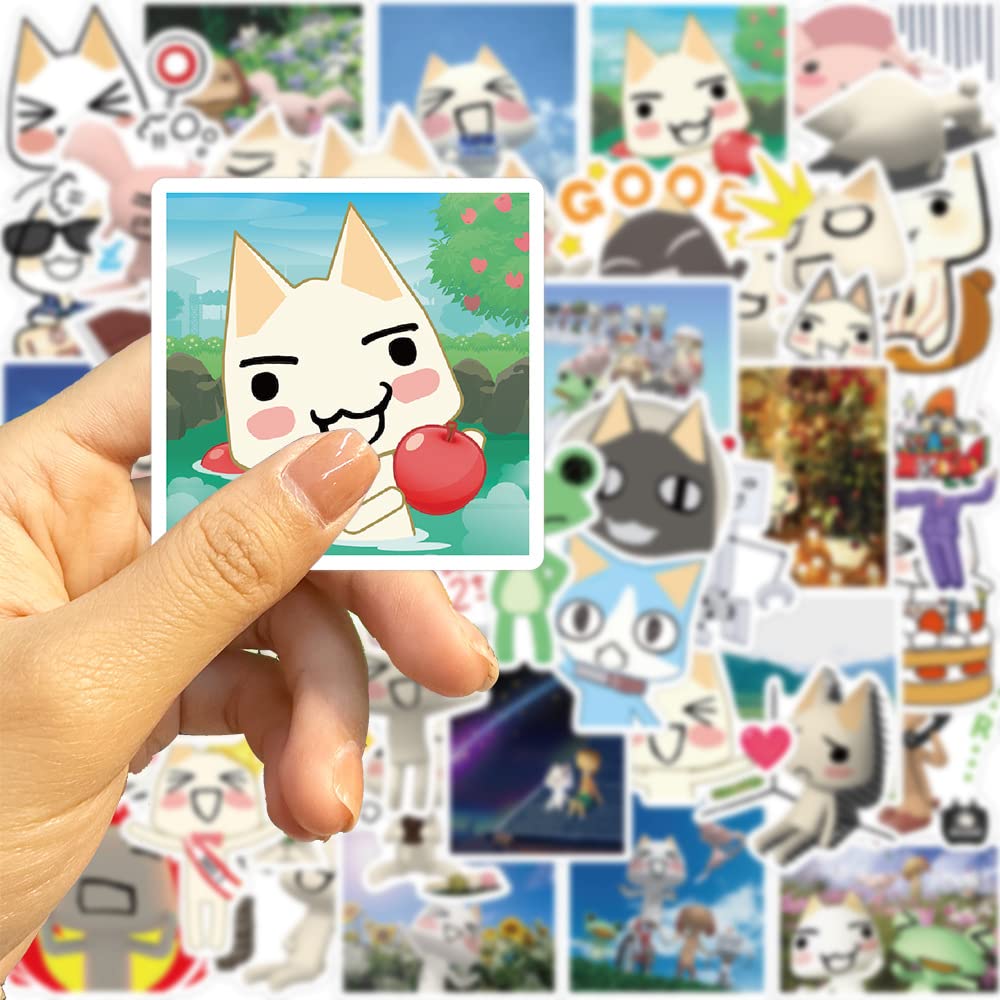 50Pcs Inoue Toro Stickers Cute Cartoon Cats Stickers For Kids Water Botle,Funny Meme Cool Game Stickers Vinyl Waterproof Decals