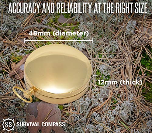 Sharpsurvival Old Fashioned Compass   Glow In The Dark Military Compass For Accurate Orienteering And Navigation   Handheld Ligh