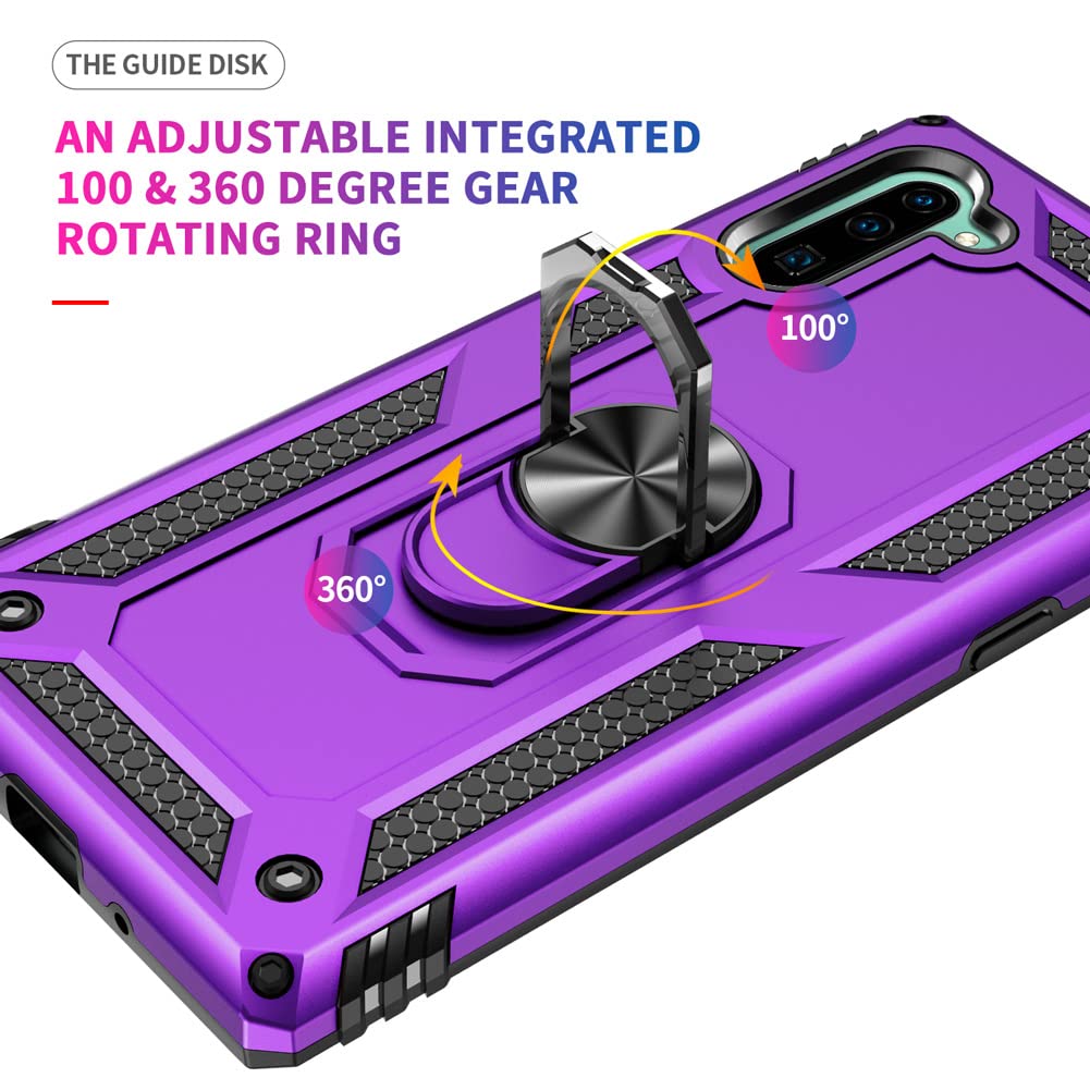 For Samsung Galaxy Note 10 Case, Note10 Case With Hd Screen Protectors, Military Grade Metal Ring Holder Kickstand 15Ft Drop Tes