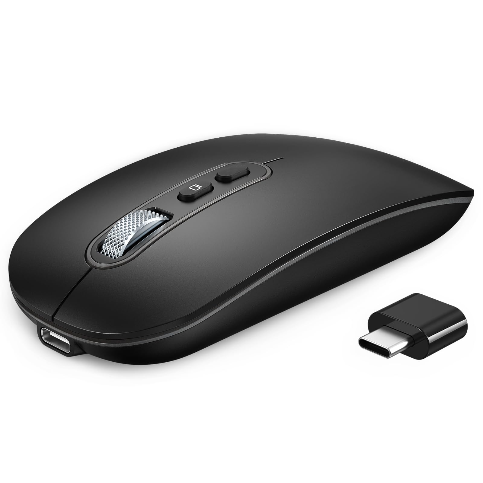 RaceGT Rechargeable USB C Wireless Mouse, DualMode for MacBook Air/Pro