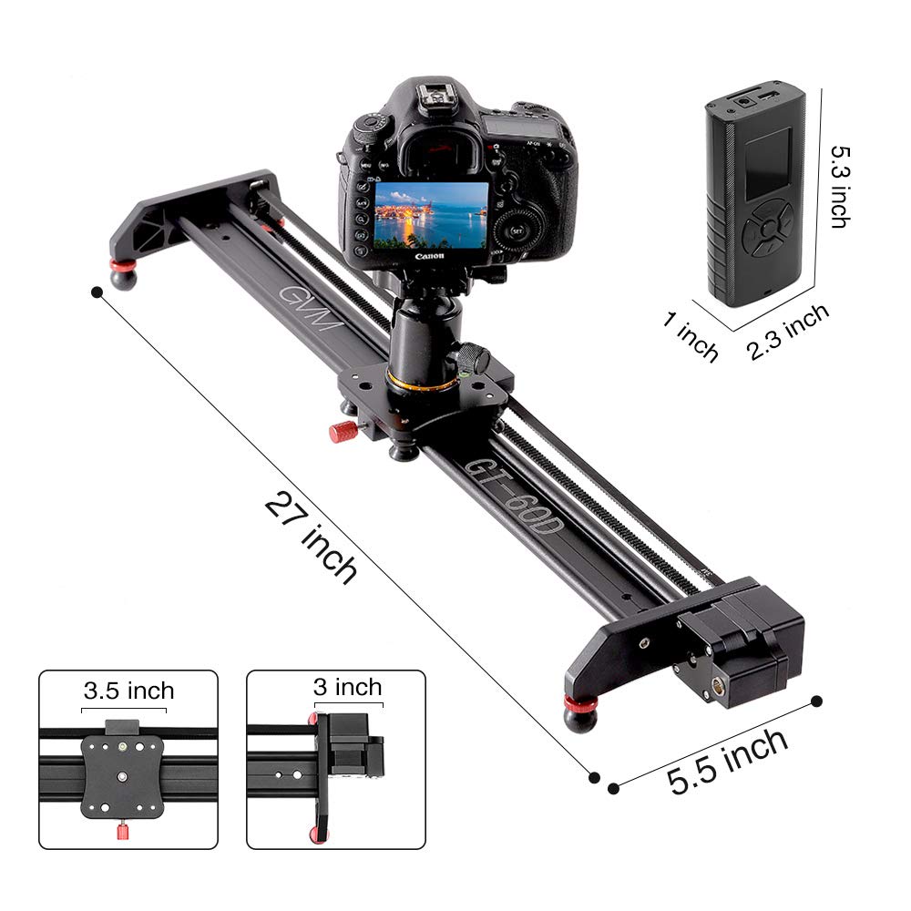 Gvm Great Video Maker Motorized Camera Slider Video Rail Track Dolly With Controller Video Shooting Time-Lapse Aluminum Alloy Vi