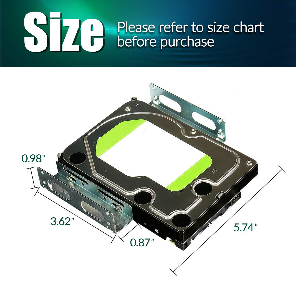 W Wdx Mast Dynapoint Limited 2 Pack Ssd/Hdd Hard Drive Metal Mounting Bracket Adapter, Convert Any 3.5 In Hdd Into One 5.25 In Drive Bay