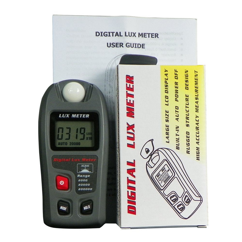 Leaton Digital Luxmeter/Digital Illuminance Light Meter Lux Meter With Lcd Display(Range: 0.1~200,000 Lux Luxmeter, 0.01~20,000F