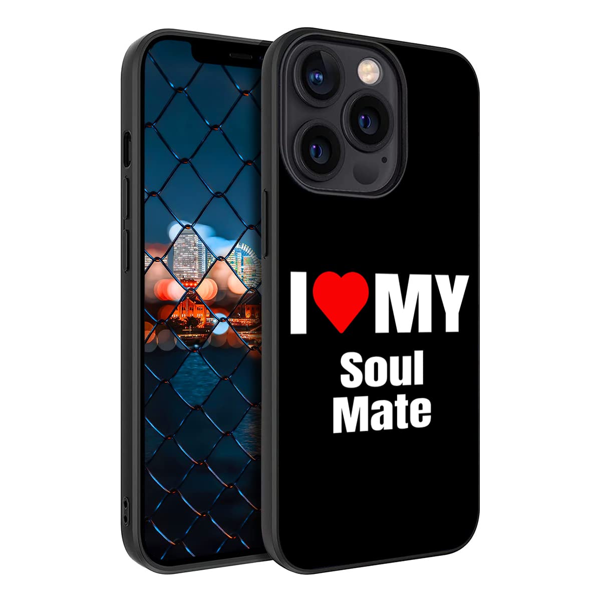 I Love My Soul Mate Red Heart Decor Phone Case For Iphone 15 14 13 12 11 Pro Max Mini Xr 8 Plus Samsung Galaxy S23 S22 S21 S20 F