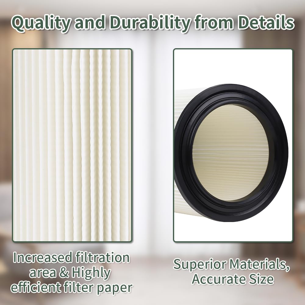 Vf4000 Replacement Filter For Ridgid 72947 Standard Wet Dry Vac 5 20 Gallon, 6 9 Gal Husky Vacuum Wd5500 Wd0671 Rv2400A Rv2600B