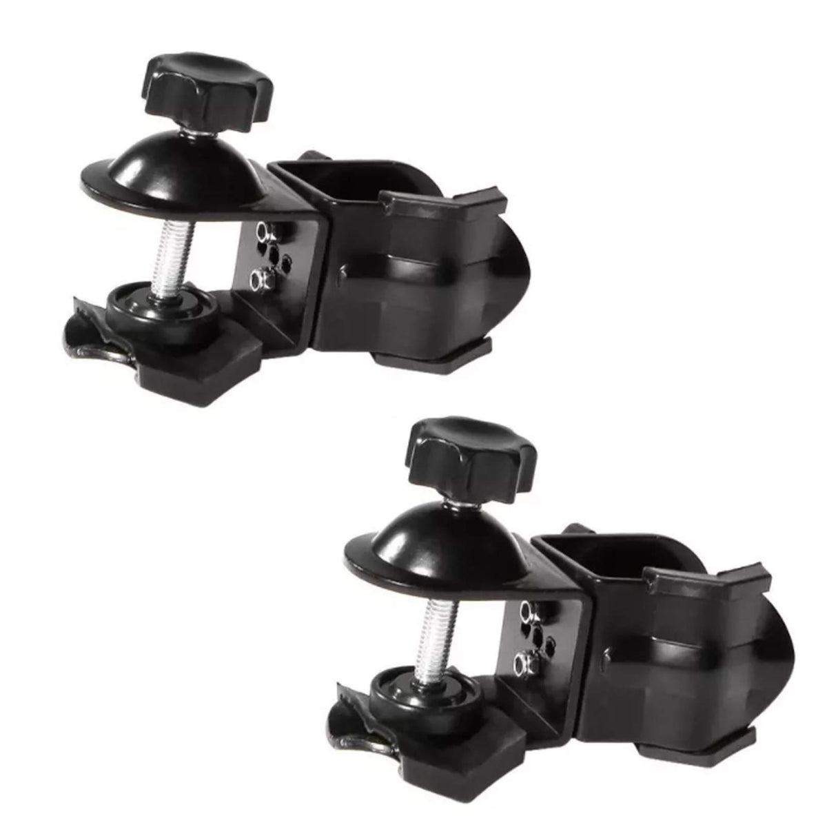 Selens 2 Pieces Heavy Duty Metal Dual Double U Clip C Clamp Type Bracket Mount For Photo Studio Boom Arm Light Stand