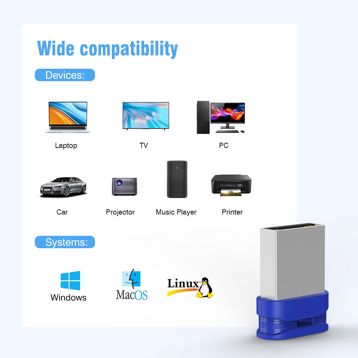 32Gb Small Usb Drive K&Zz 10 Pack 32 Gb Mini Thumb Drive With Lanyard 32G Low Profile Usb Flash Drive Short Flash Drives For Pc Laptop (32Gb, Blue)