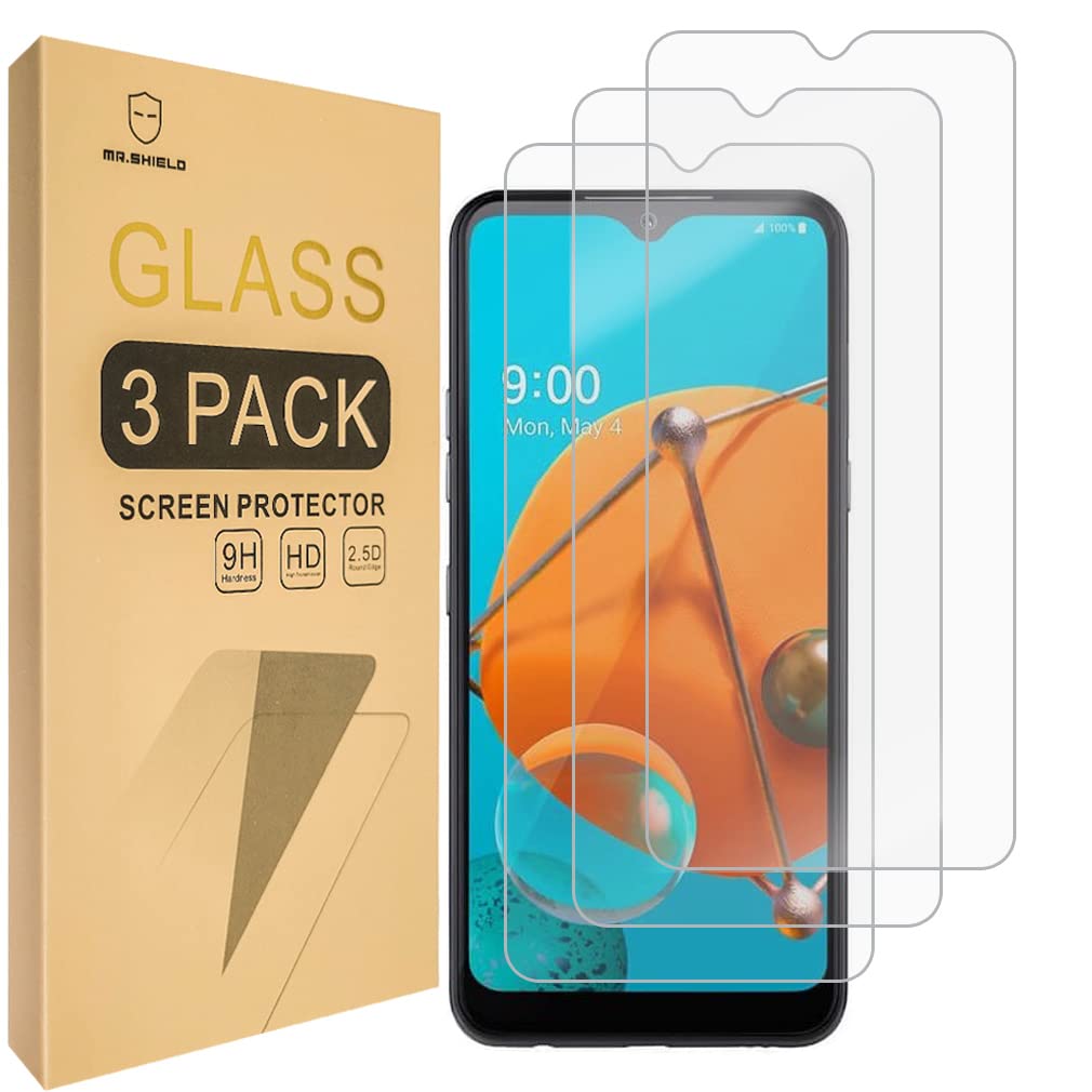 Mr.Shield [3 Pack] Designed For Lg Q51 / Lg K51 [Tempered Glass] [Japan Glass With 9H Hardness] Screen Protector With Lifetime R
