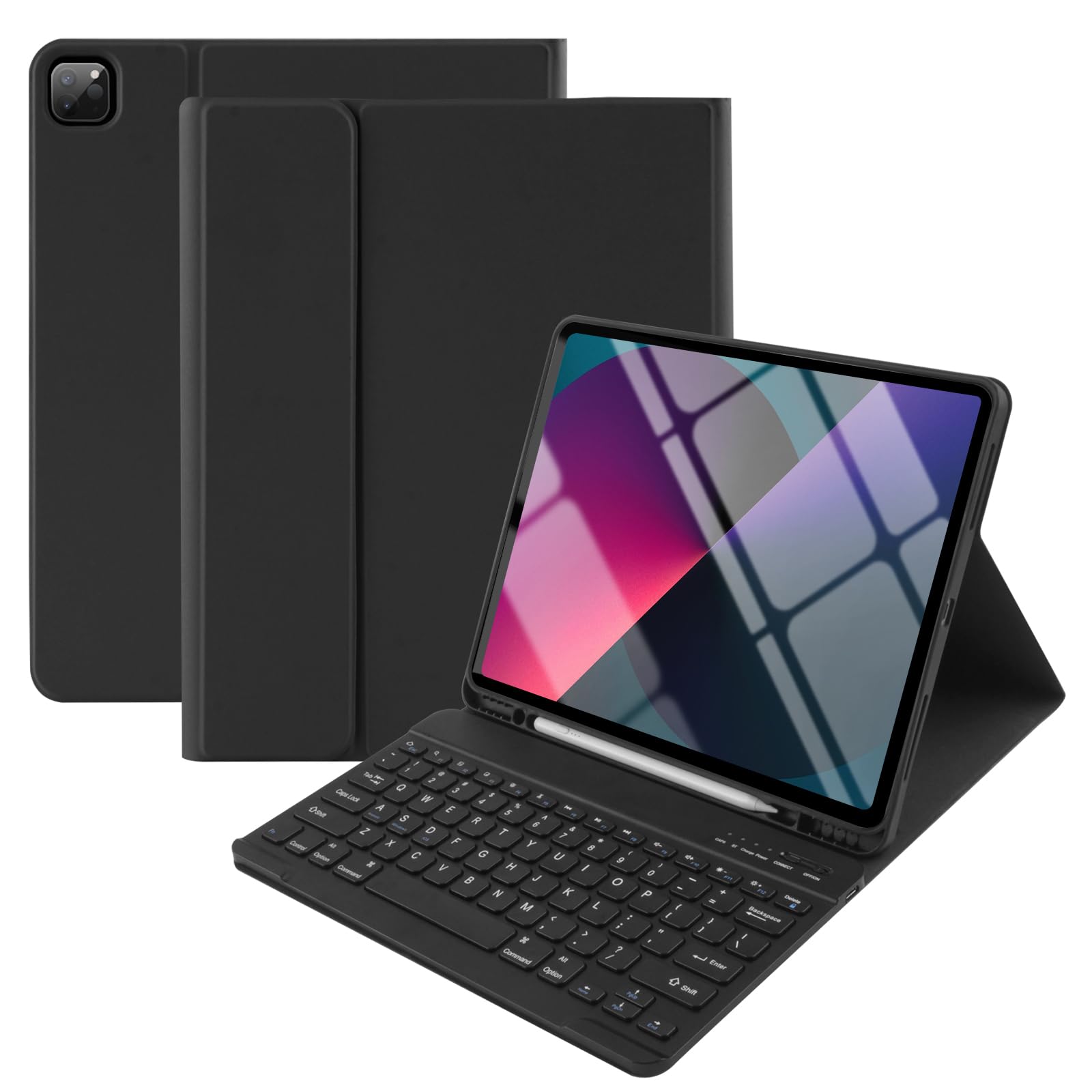 Taiyang For Ipad Air 13 Inch M2 (2024) Case With Keyboard, Keyboard Case For Ipad Pro 12.9 6Th Generation 2022, Detachable Wirel
