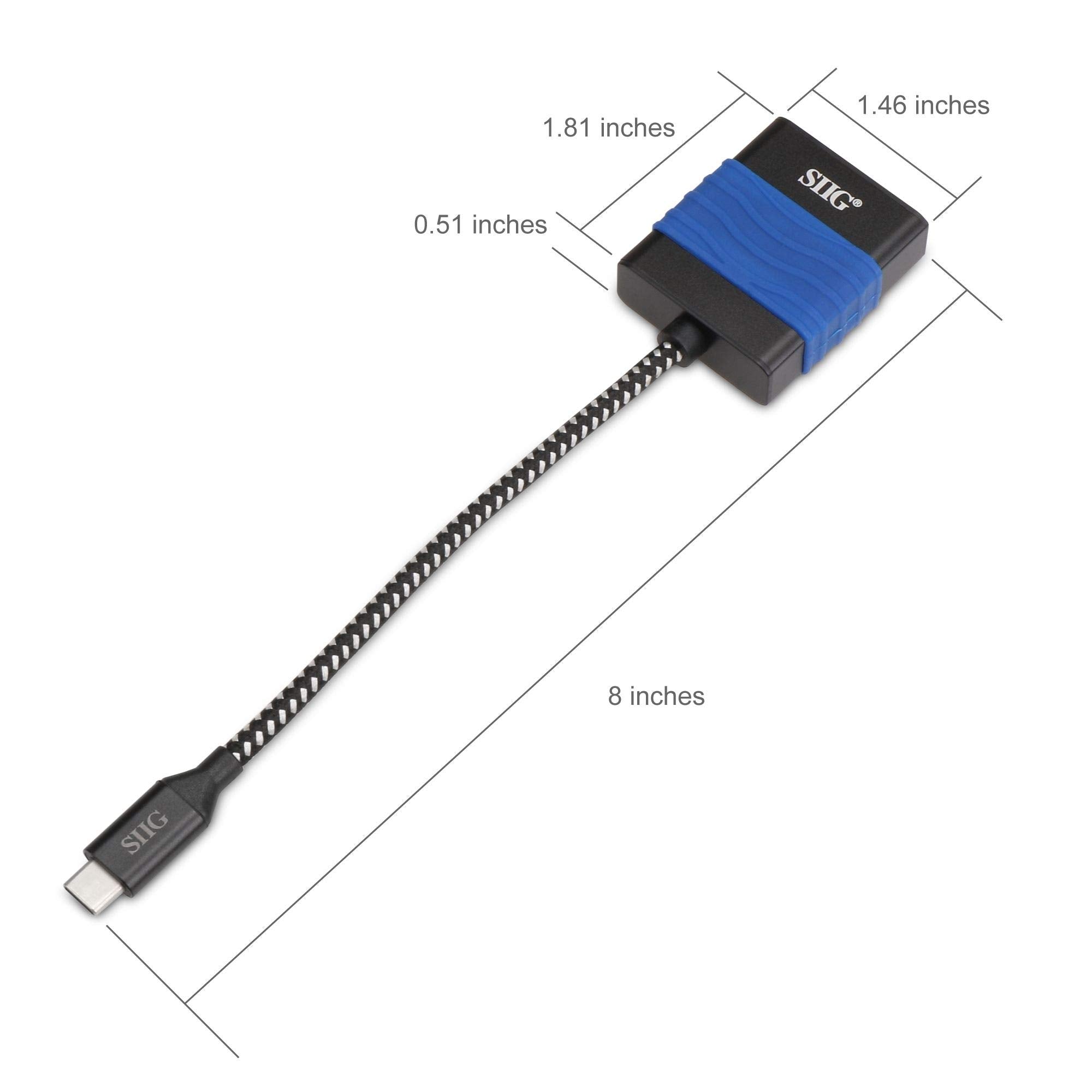 SIIG USB Type C to VGA Adapter Thunderbolt 3 1080p Full HD Copper Black CB-TC0114-S2