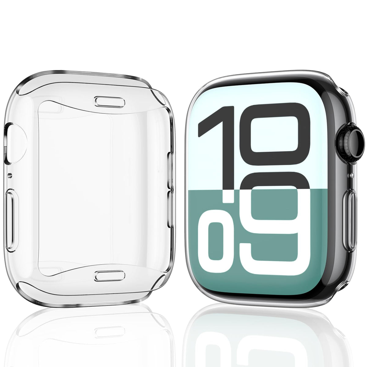 Julk [2 Pack] For Apple Watch Case Series 10 (2024) 46Mm, Full Body Soft Tpu Screen Protector Case, Ultra Thin Protective Cover,