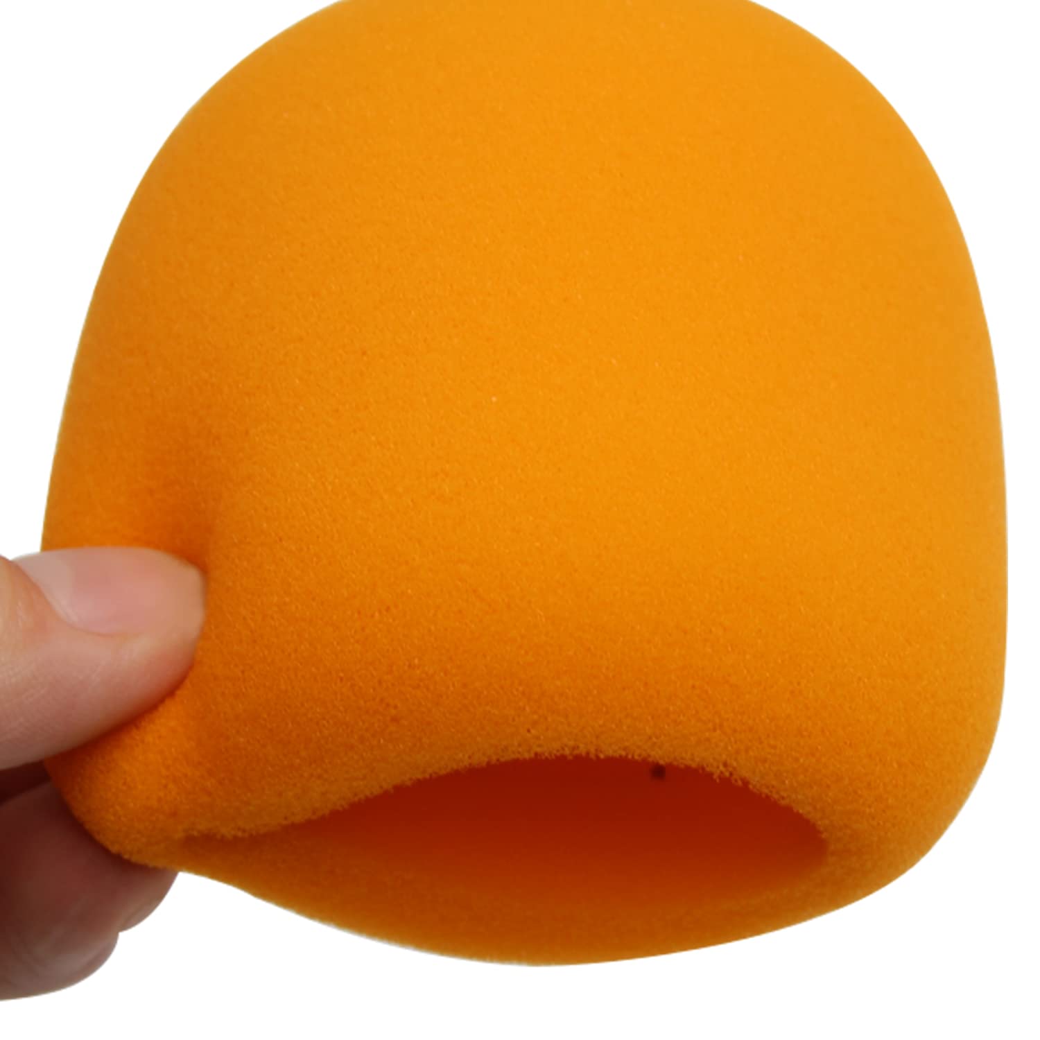 Fielect Microphone Cover Foam Mic Cover Handheld Microphone Windscreen Mic Foam Filter Cover Orange For Karaoke Dj, Ktv Broadcas