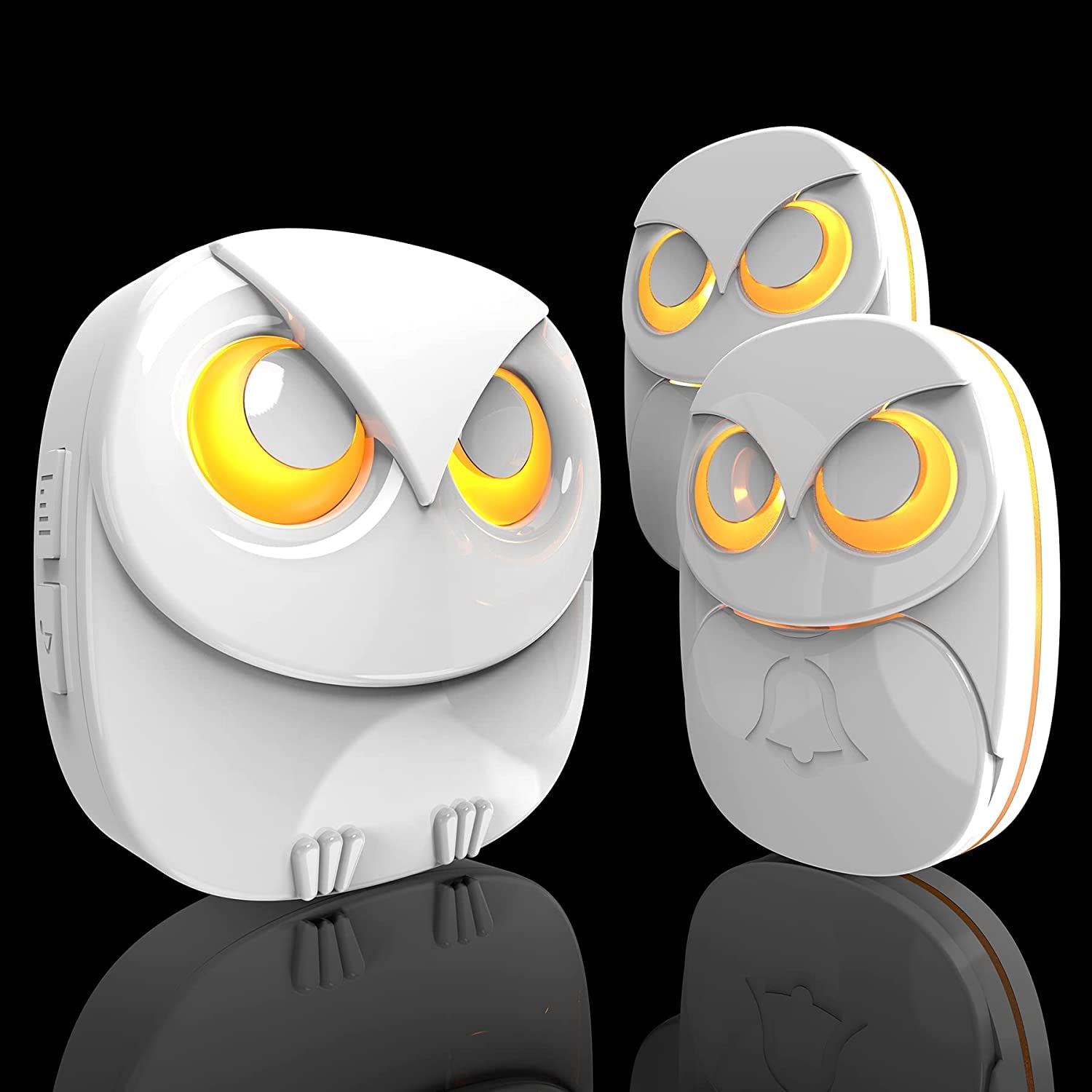 Wireless Doorbell,Htzsafe Doorbell,1 Receiver + 2 Transmitters   White