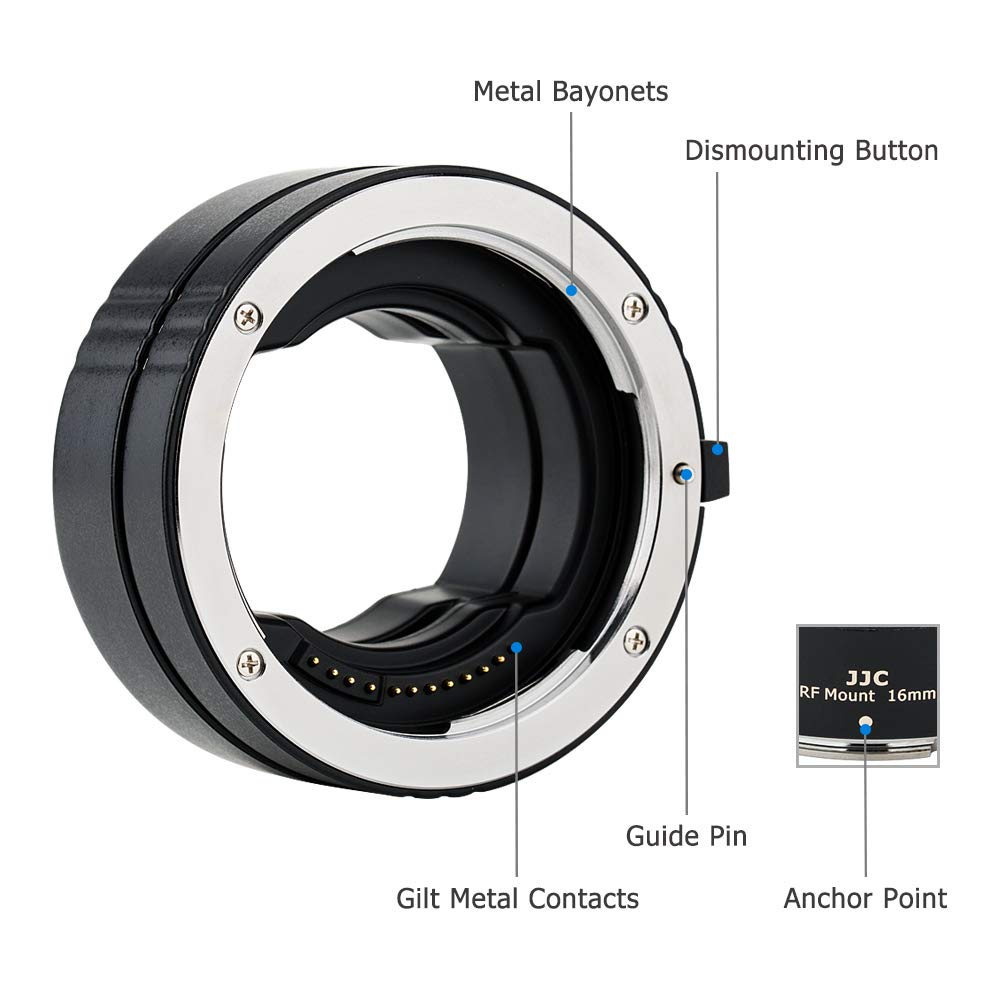Jjc Rf Mount Auto Focus Macro Extension Tube Ring Set For Canon Eos R R3 R5 Mark Ii R6 Mark Ii R5 R6 R7 R8 R10 R50 Rp R100 Mirro