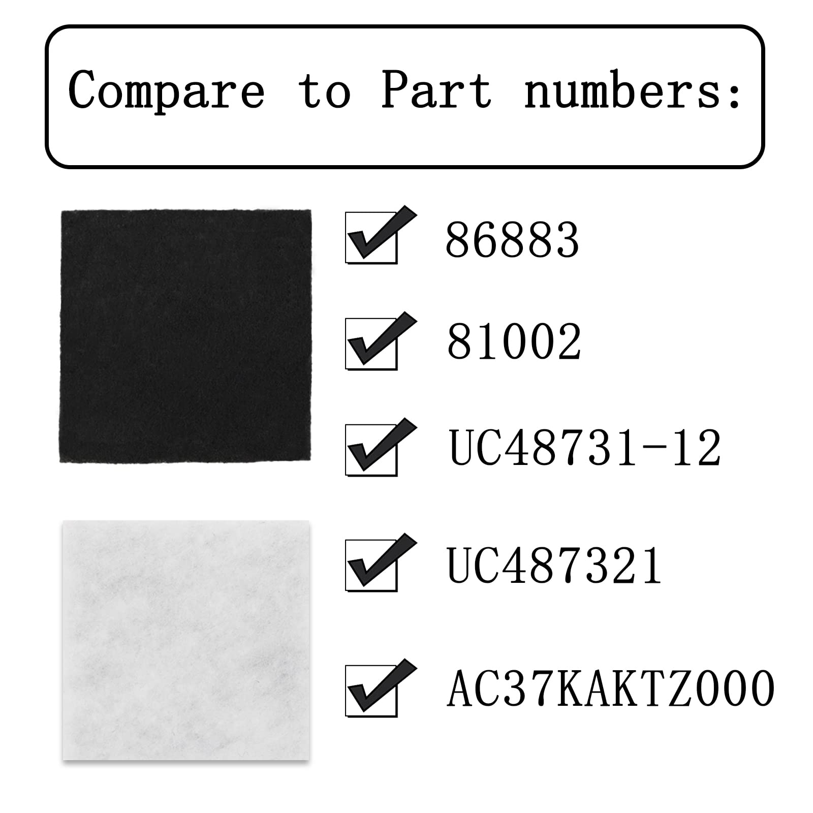 8 Pack Cf 1 Foam Filters Compatible With Kenmore Sears Progressive, Progressive & Whispertone, Panasonic Models, Including 86883