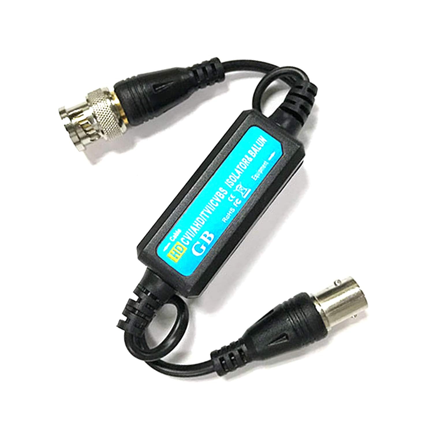 Xenocam Hd Tvi/Hd Cvi/Ahd/Analog Cvbs Passive Coaxial Video Ground Loop Isolator Built In Video Balun For Cctv Cameras