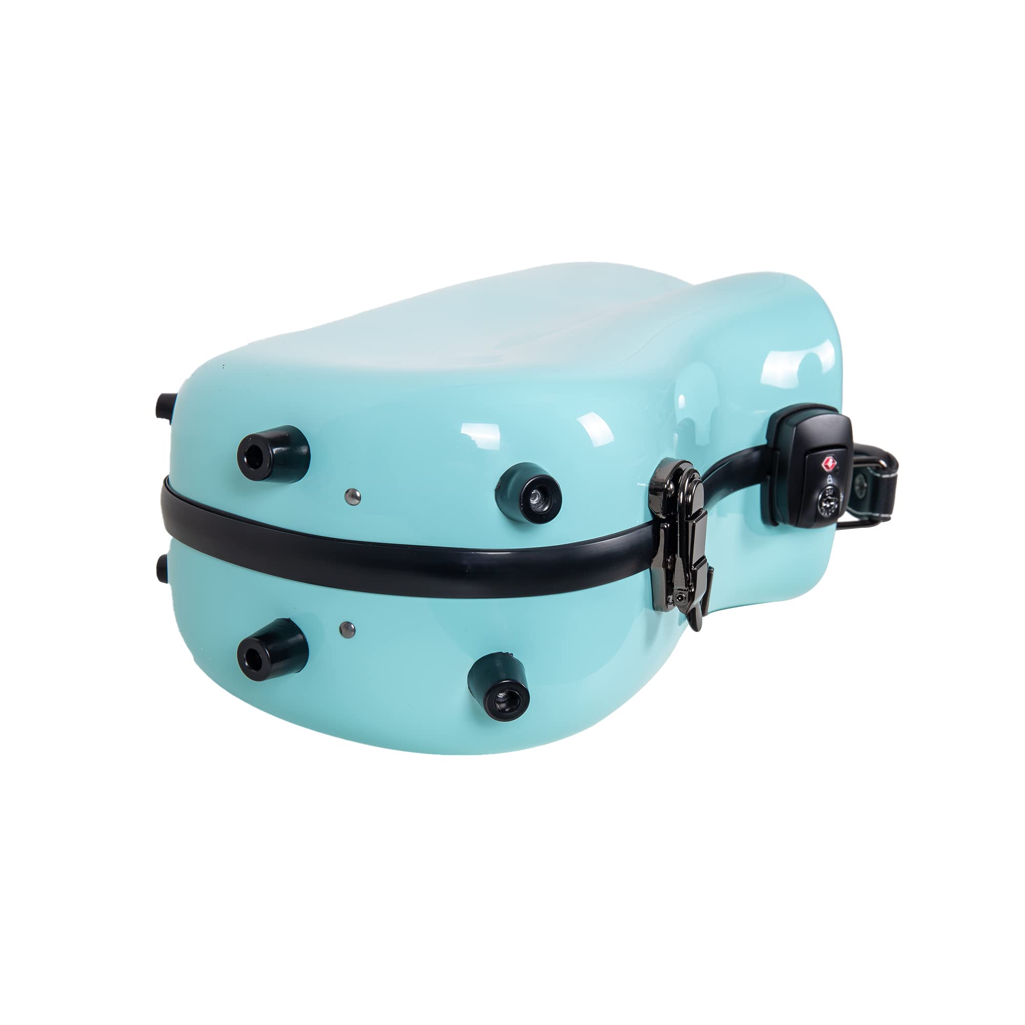 Crossrock Pro Grade Alto Saxophone Case | Mint Blue Finish, Tsa Lock, Elite Protection, Detachable Straps, Accessory Pocket For