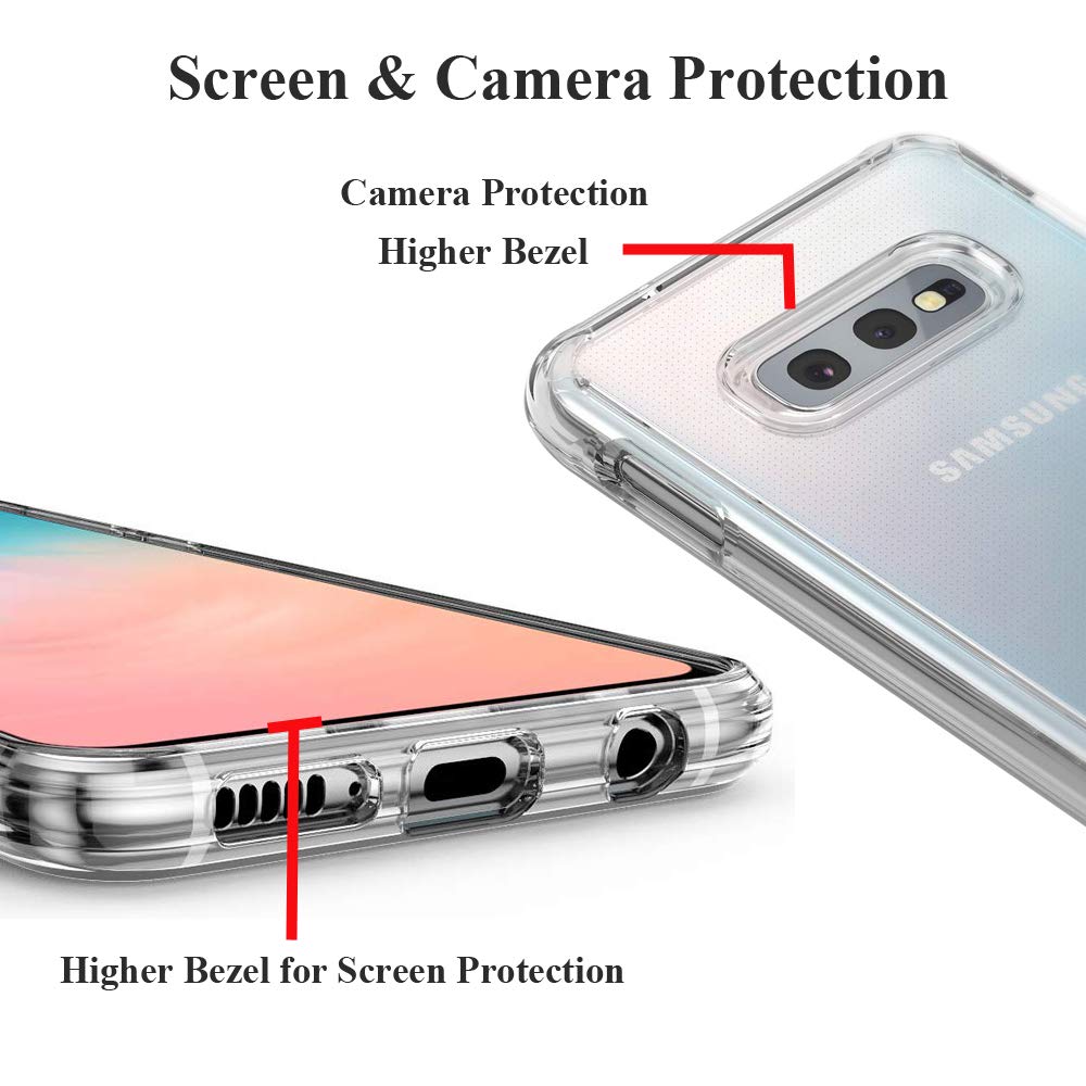 Unov Galaxy S10 Phone Case Embossed Pattern Slim Shock Absorption TPU Sierra Mountains 6.1in