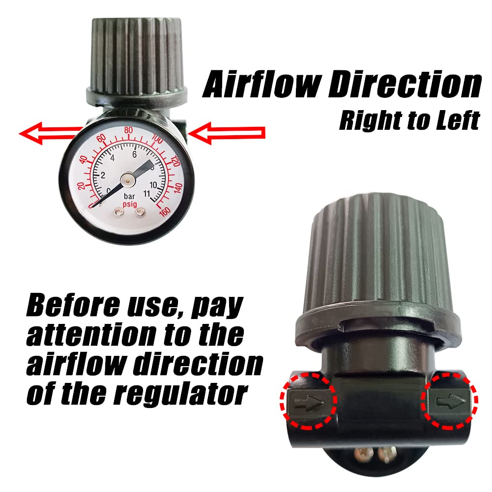 Qolekog 1/4''Npt Replacement Air Pressure Regulator For Air Compressor