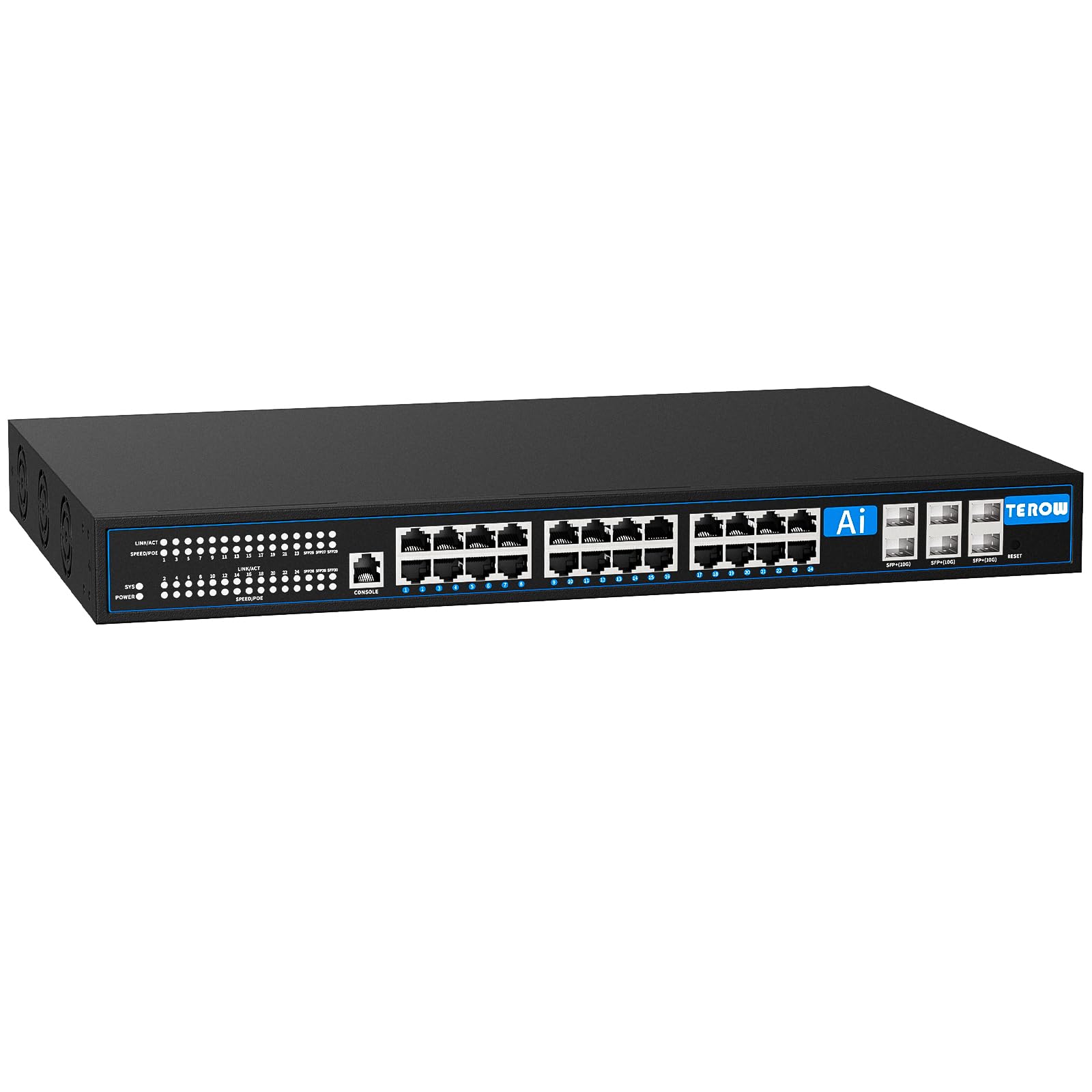 30 Port Managed Multi-Gigabit Switch| 24 x 2.5G Port with 6 x 10G SFP| 240G Bandwidth| IEEE802.3ab/bz| Support QoS,Extend/VLAN M