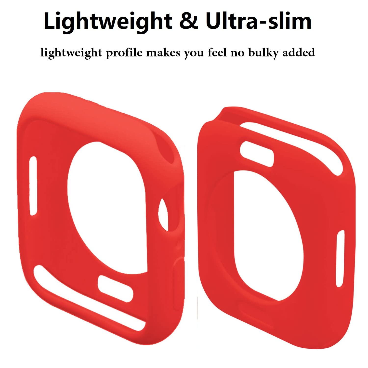 Hontao Ultra Thin Soft Tpu Shockproof Bumper Case For Iwatch Apple Watch Series 3/2/1 Red 42Mm