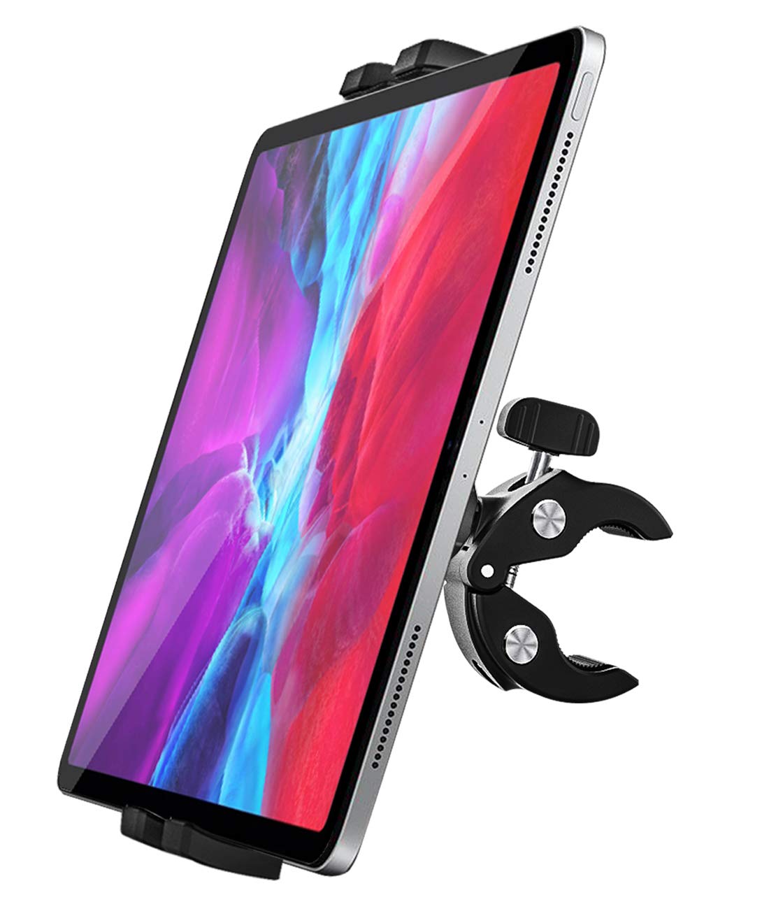 Woleyi Bike Tablet Mount, Motorcycle Bicycle Tablet Holder, Cycling Handlebar Tablet Clamp With 360 Rotation For Ipad Pro/Air/Mi