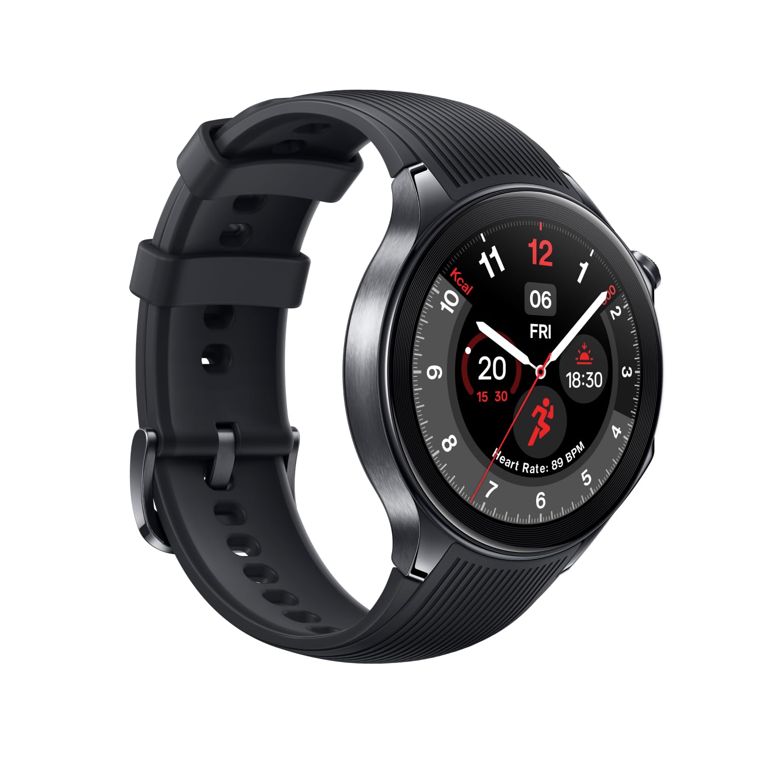 Oneplus Watch 2 Black Steel, 32Gb, 100 Hour Battery, Health & Fitness Tracking, Sapphire Crystal Design, Dual Engine, Wear Os By