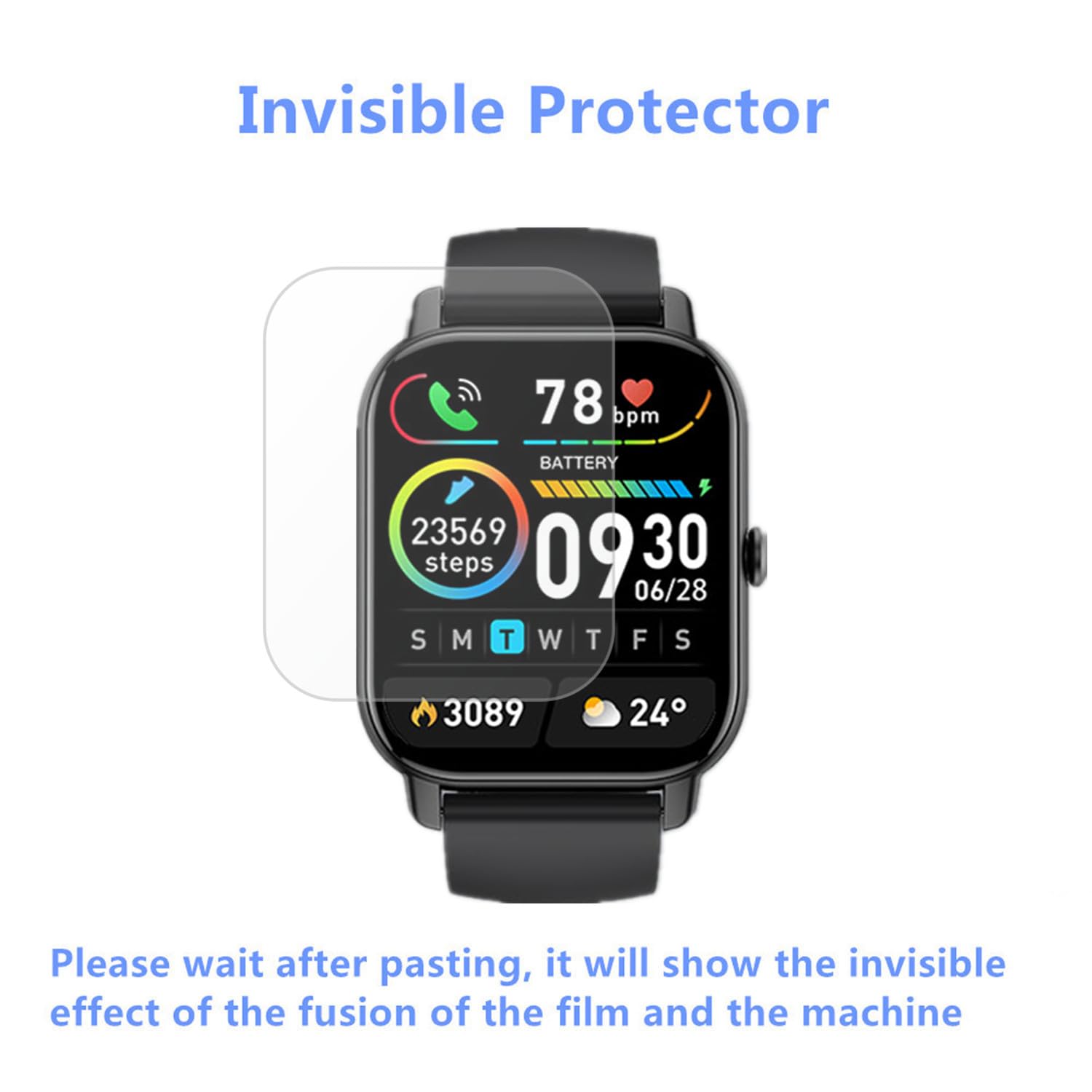 Aemus Compatible For Nerunsa P66D 1.85'' Smart Watch Screen Protector (6 Pack) Compatible For Aycy Mt65 Smartwatch Flexible Full