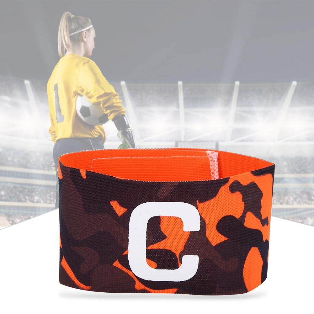 Player Bands, Durability Nylon Soccer Armband Adjustable Captain Bands For Outdoor Team Sports Groups(Orange)