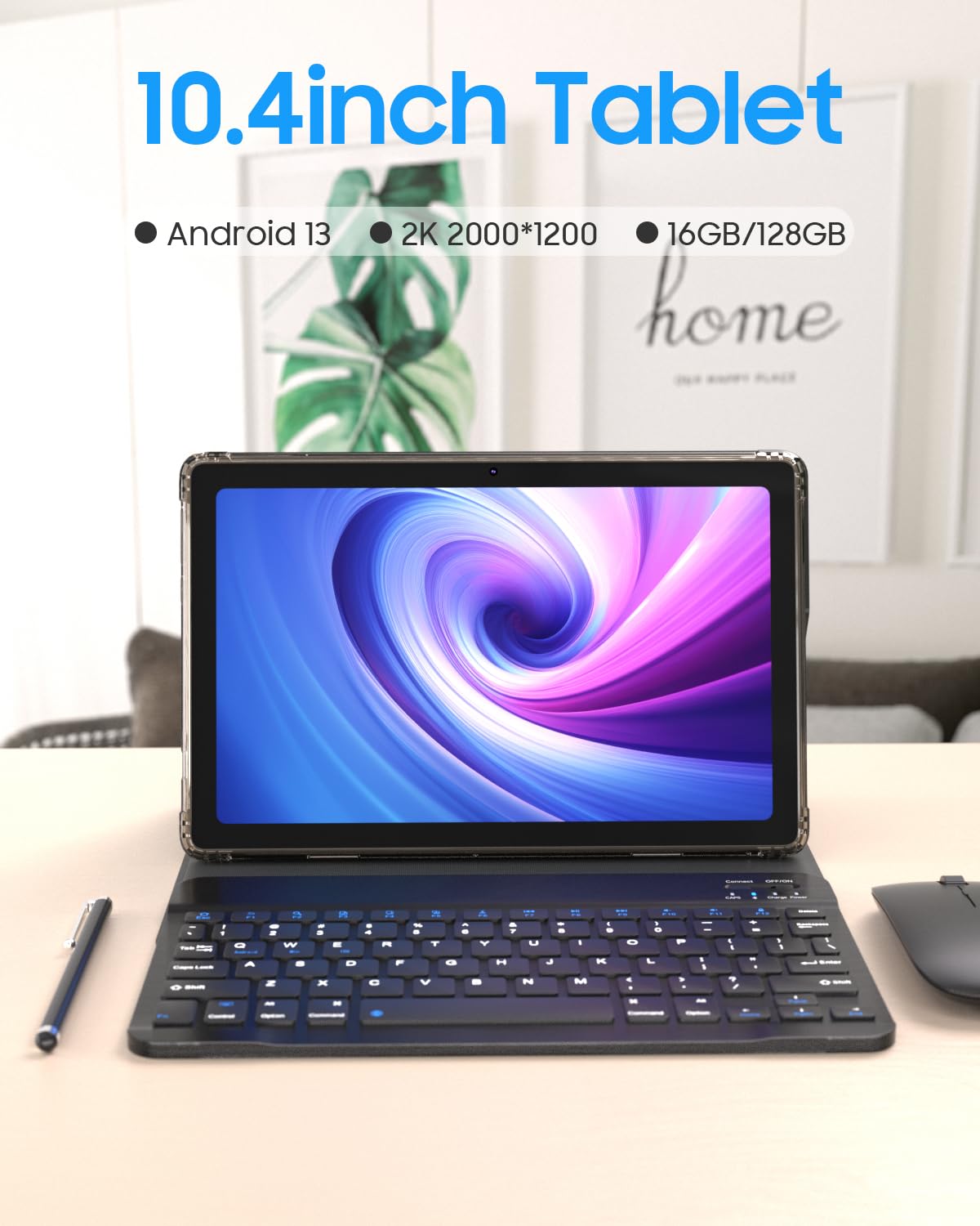 2023 Newest Tablets Android 13 Tablet 10.4 Inch, 16Gb Ram+128Gb Rom, 2000*1200 2K Fhd Display, Powerful 2.0Ghz Cpu, 2.4G&5G&Wifi