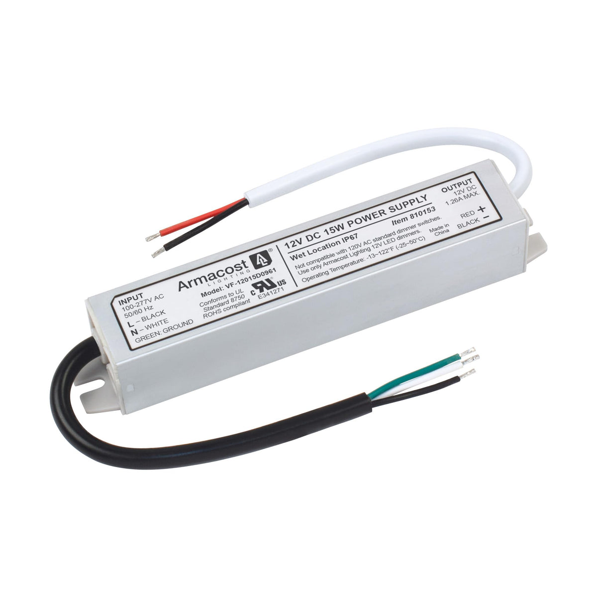 Armacost Lighting 851000 100 Watt Led Power Supply, Silver