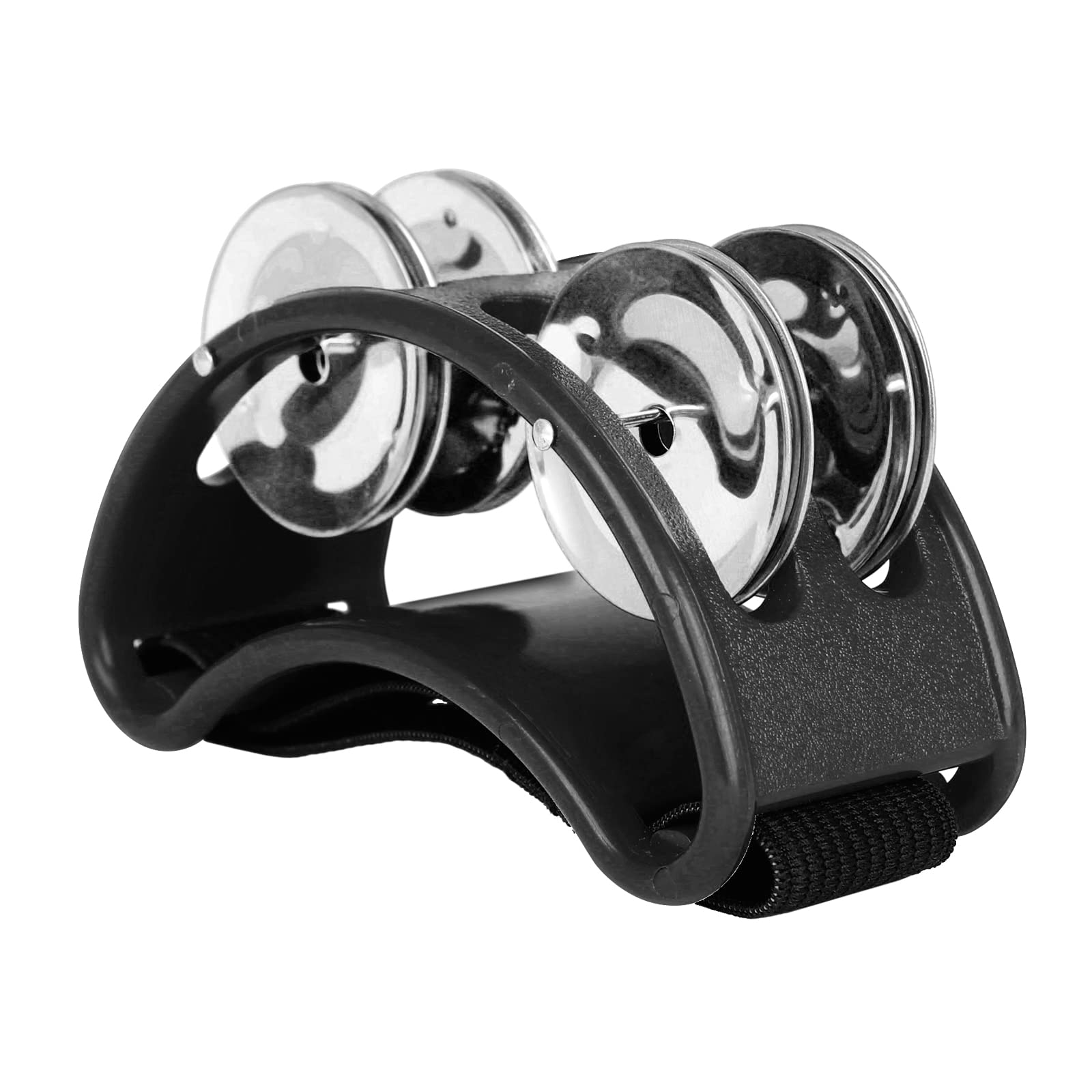 Foot Tambourine, with 4 Pairs of Jingles Tambourines For Adults Percussion Instruments For Adults Percussion Musical Instrument 