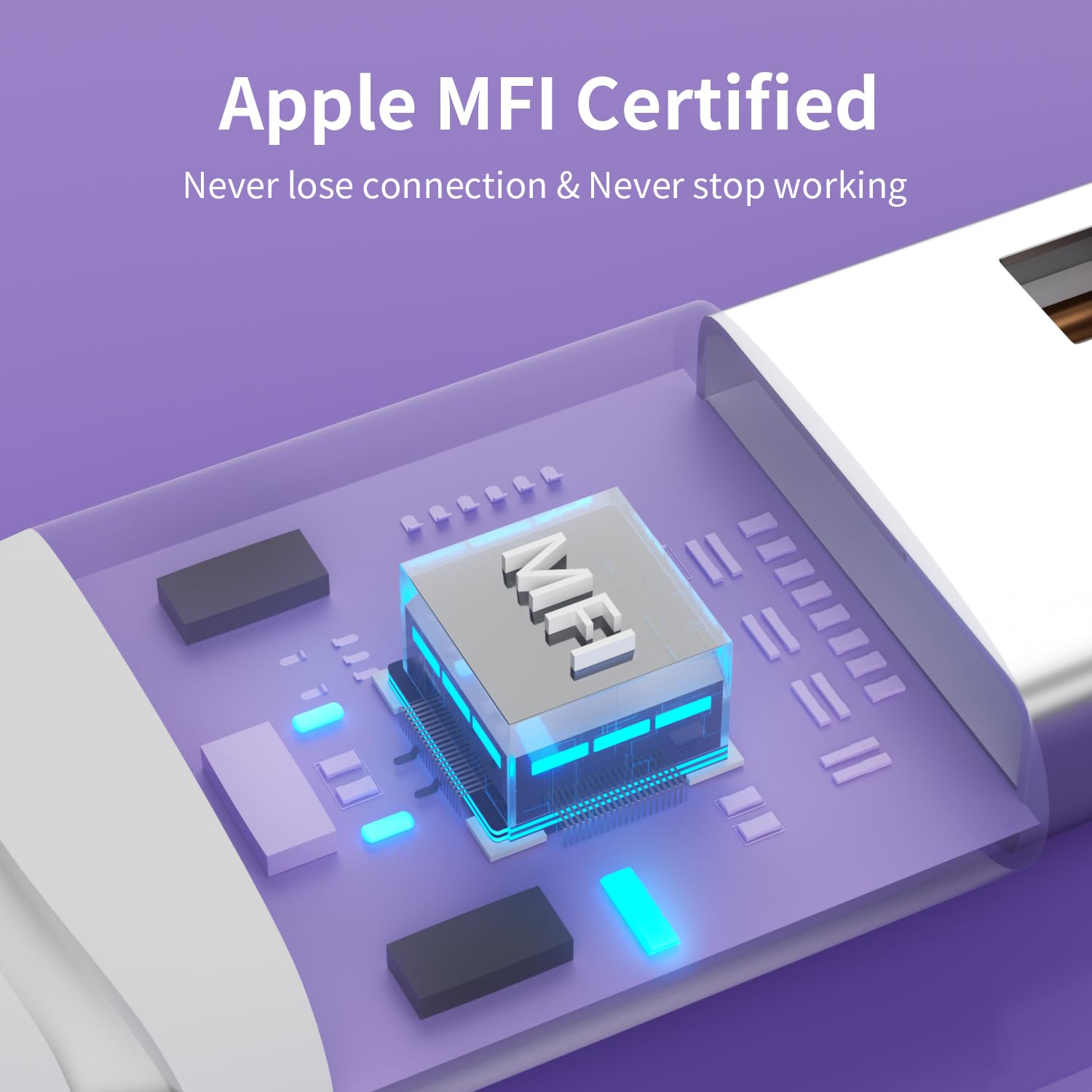 [Mfi Certified] Iphone Charger 6Ft 3Pack Usb A To Light Ning Cable Nylon Usb Iphone Fast Charging Cable Cord With Tinned Copper Compatible Iphone 14/13/12/11 Pro/Max/Xr/Xs/8/7/6 Plus S Se/Ipad Ipod