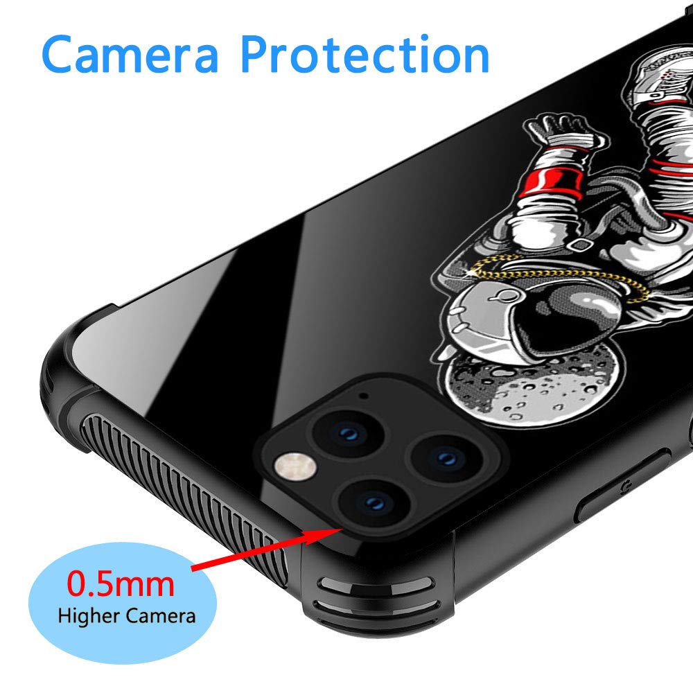 ZHEGAILIAN Phone Case for iPhone 13 Mini Astronaut Dunk Design TPU Organic Glass 5.4 inch