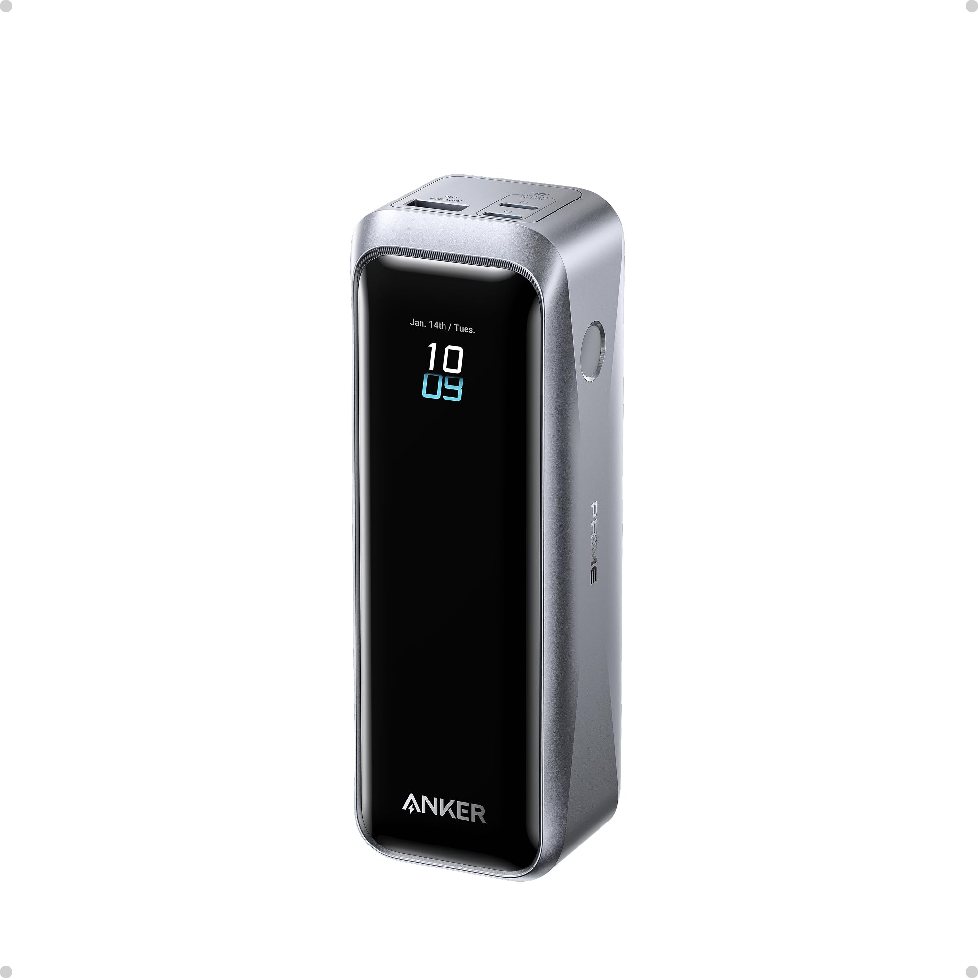 Anker Prime Power Bank, 20,100mAh 3-Port Portable Charger with 220W Max Output, Two-Way Charging, TSA-Approved, App Control, for