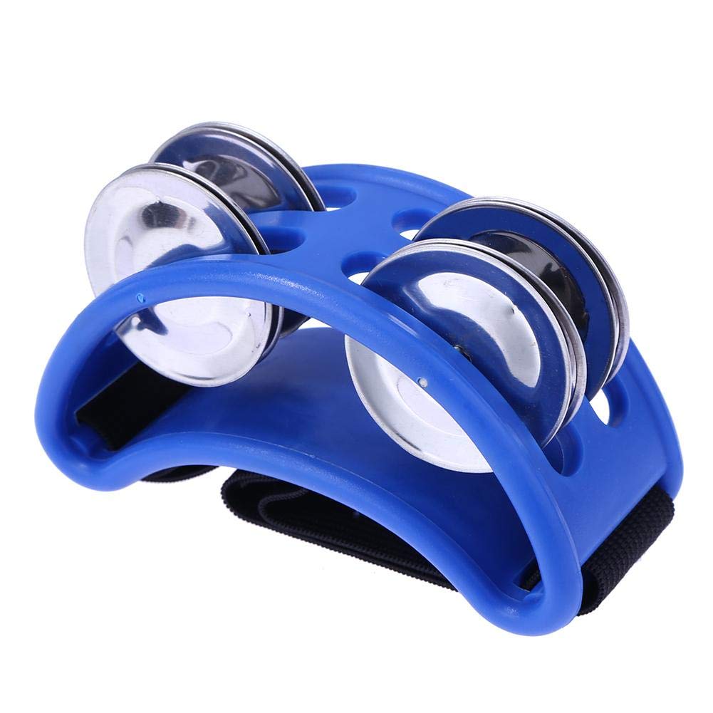 Zibuyu Elliptical Hand Foot Jingle Tambourine Cajon Box Drum Companion (Blue)