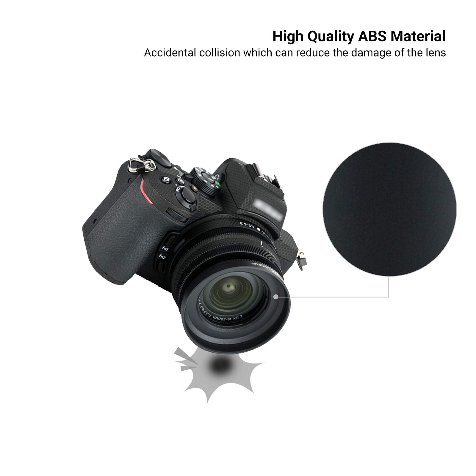 Screw On Mount Camera Lens Hood For Nikon Nikkor Z Dx 16 50Mm F3.5 6.3 Vr On Z30 Z Fc Z 50 Z50, Replace Hn 40 Lens Hood Protecto