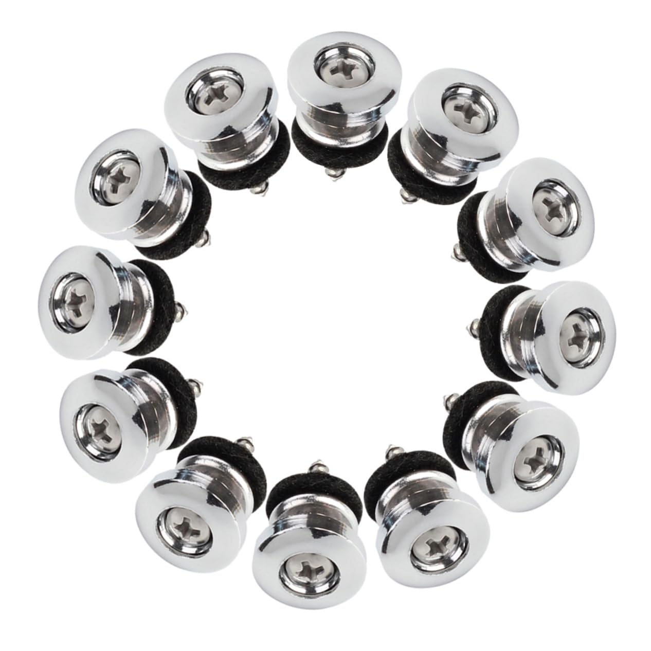 Kisangel 12pcs AntiSlip Guitar Strap Lock Buttons Set for Electric Guitar Bass Sturdy Bass Strap Retainers Secure Locks for Aco