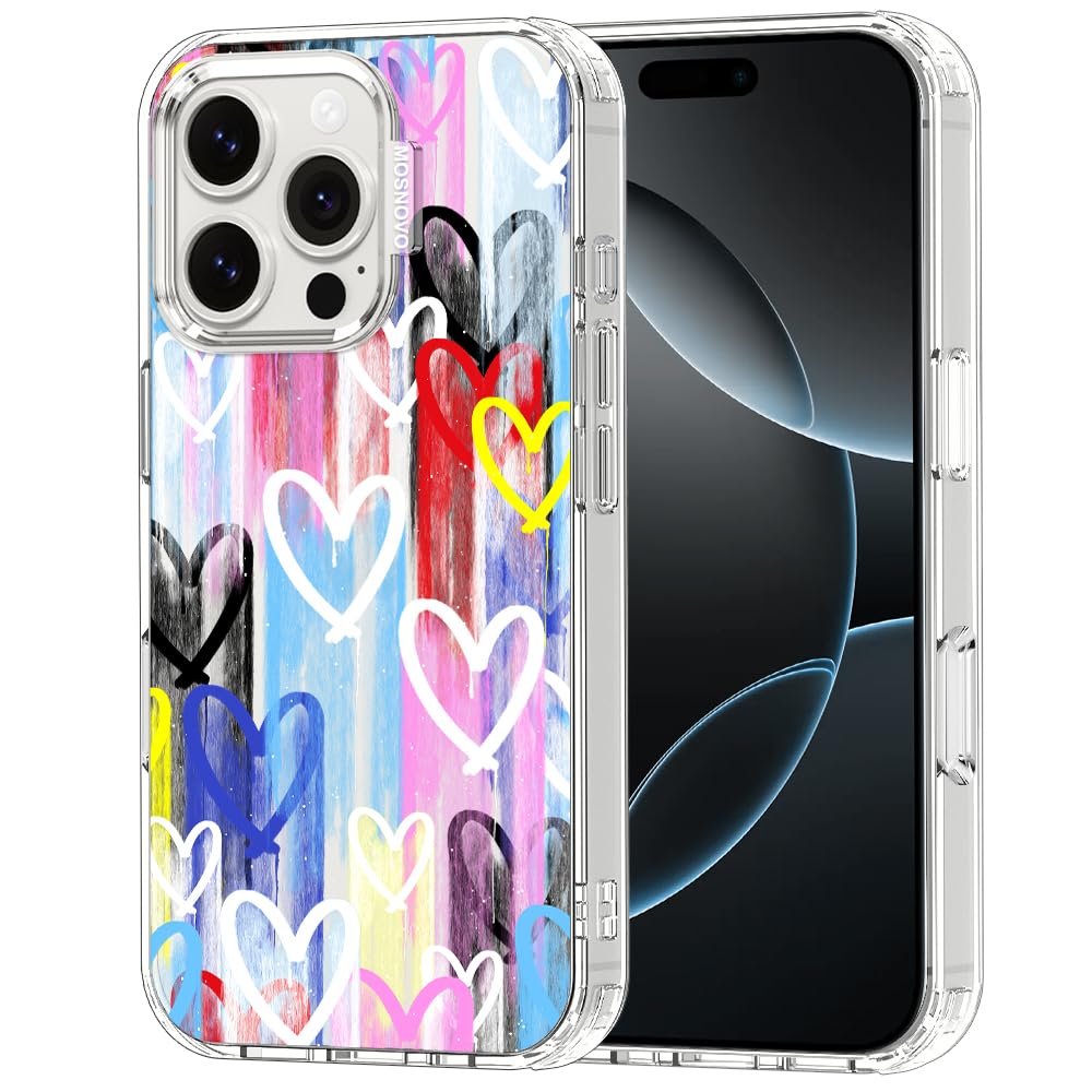 MOSNOVO for iPhone 16 Pro Case, Shockproof Military-Grade Protection 6.6ft Drop Tested, Clear Phone Case for iPhone 16 Pro, Graf