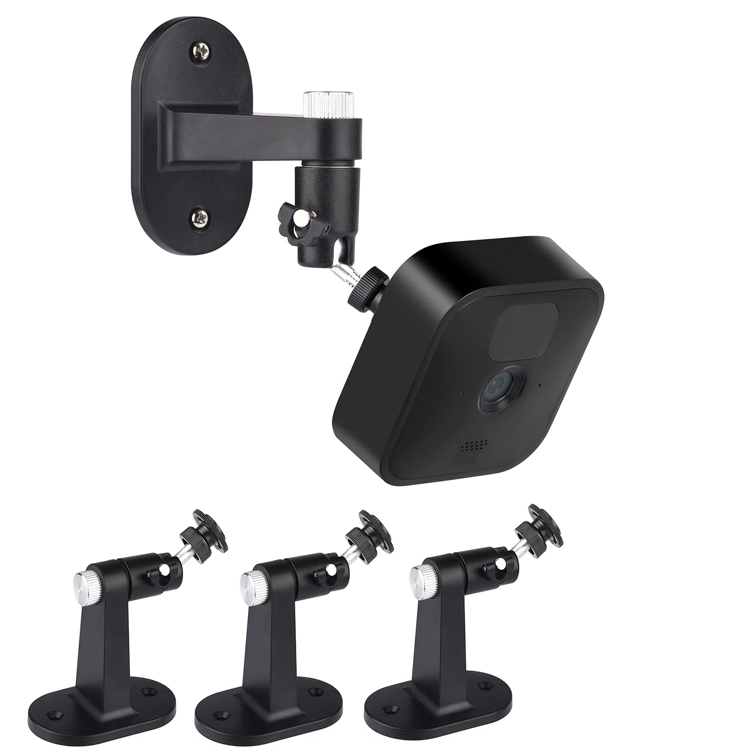 3Pack Adjustable Security Wall Mount Bracket For Blink Outdoor 4 (4Th Gen) / (3Rd Gen), Blink Xt / Xt2, Blink Mini, Perfect View Angle For Your Blink Surveillance Camera   Black