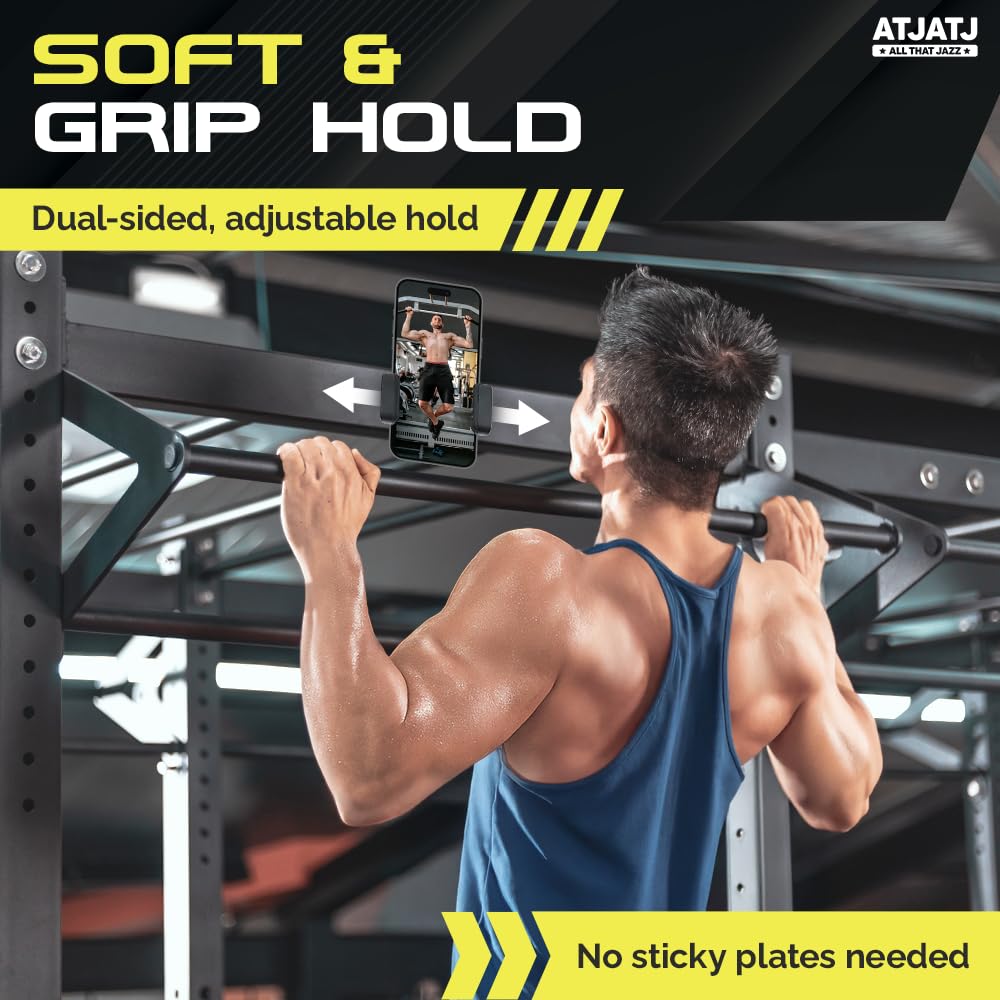 360 Rotatable Magnetic Phone Holder For Gym, Workout Phone Magnet Mount, Portable Gym Accessories Attach To Metal Surface, Unive