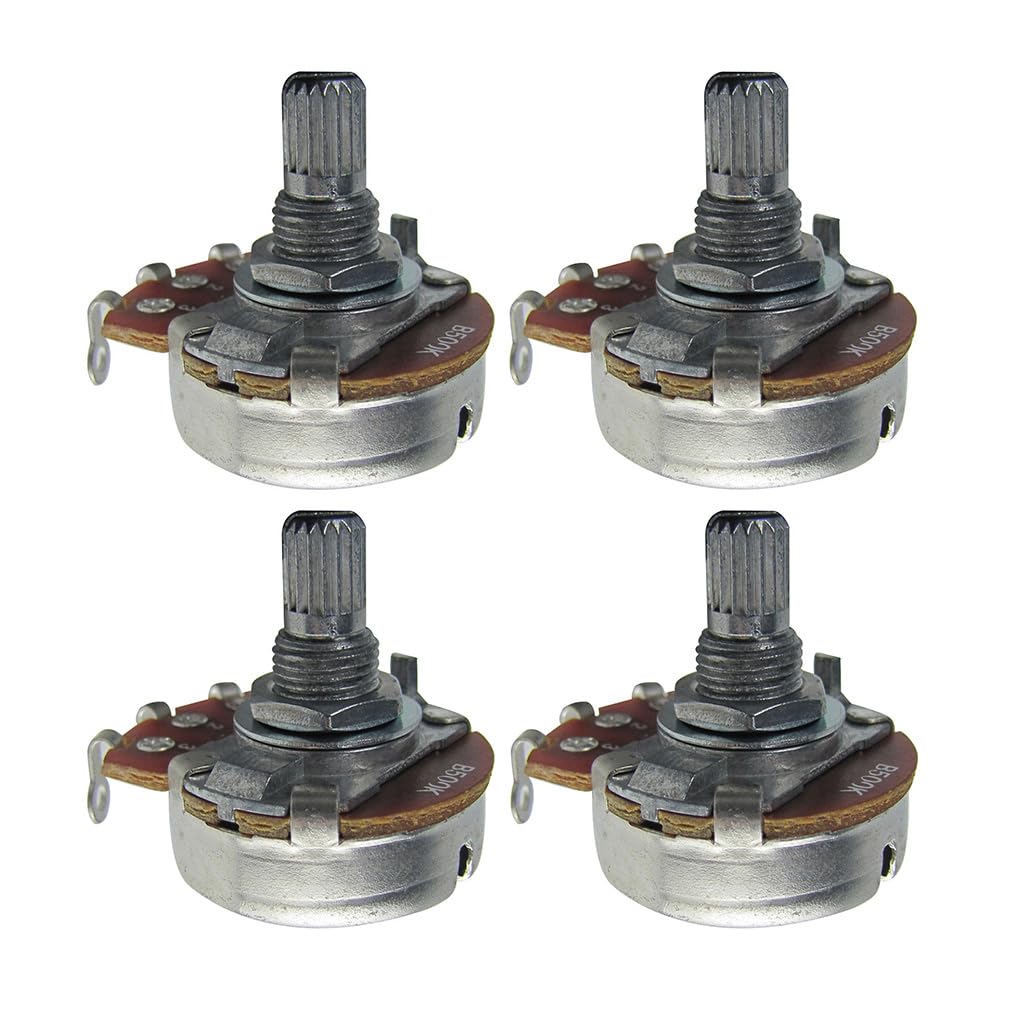 Fleor 2Pcs Full Size 15Mm Shaft Guitar Tone Pot B500K Linear Taper Guitar Potentiometer With Bayonet
