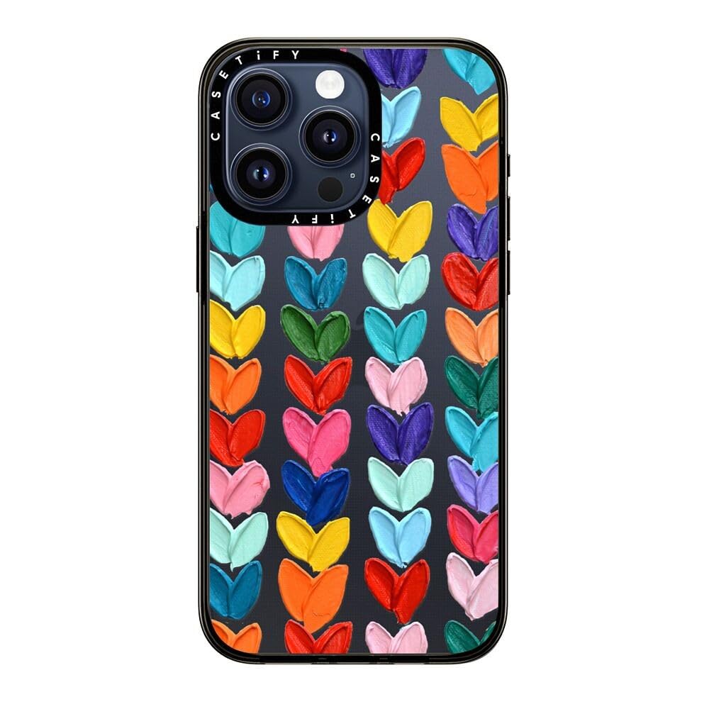 Casetify Compact Iphone 15 Pro Max Case [2X Military Grade Drop Tested / 4Ft Drop Protection]   Cute Prints   Clear Polka Daub H