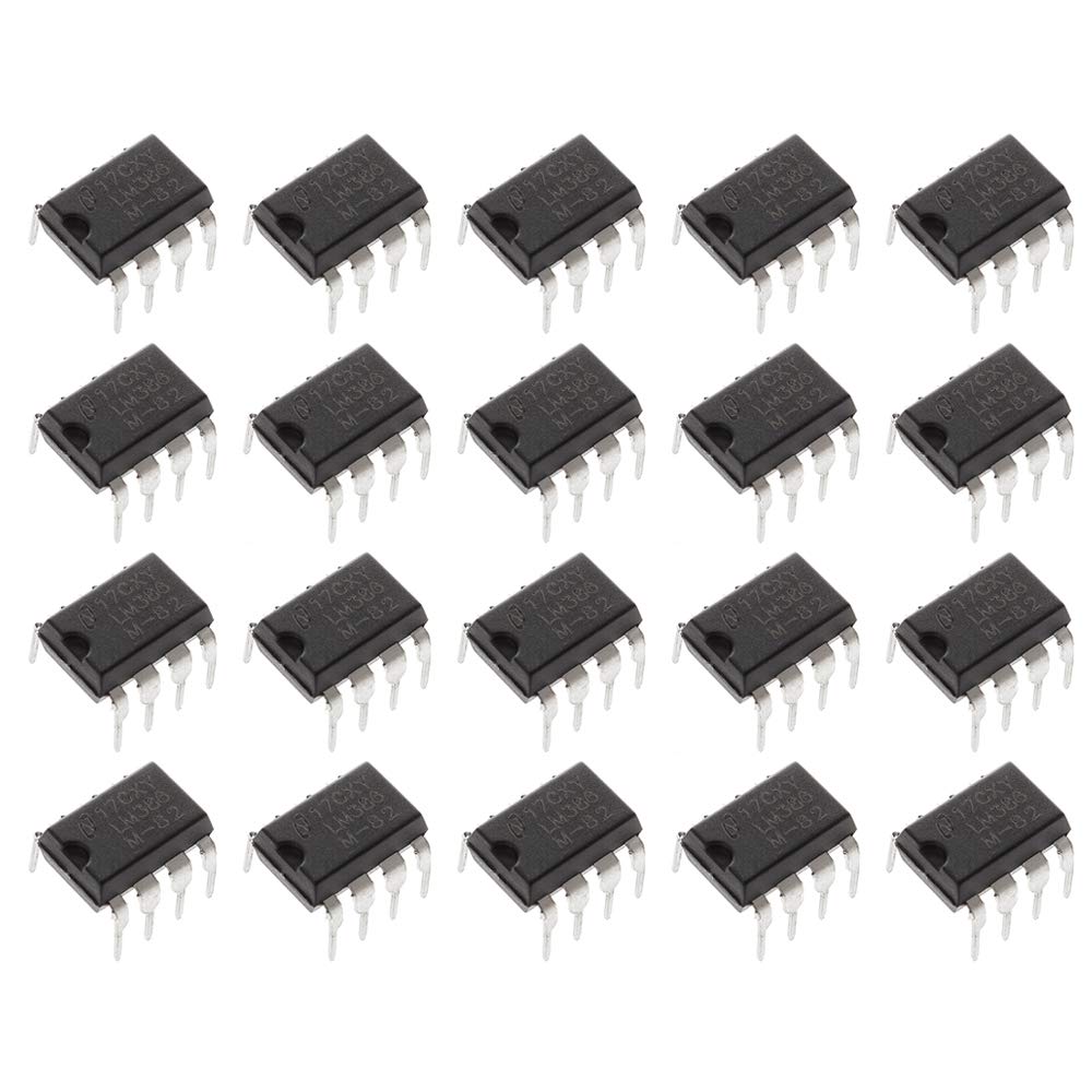 Bridgold 20Pcs Lm386N Lm386 Low Voltage Audio Power Amplifier 300Khz, 8 Pin Pdip Mono,Dip 8