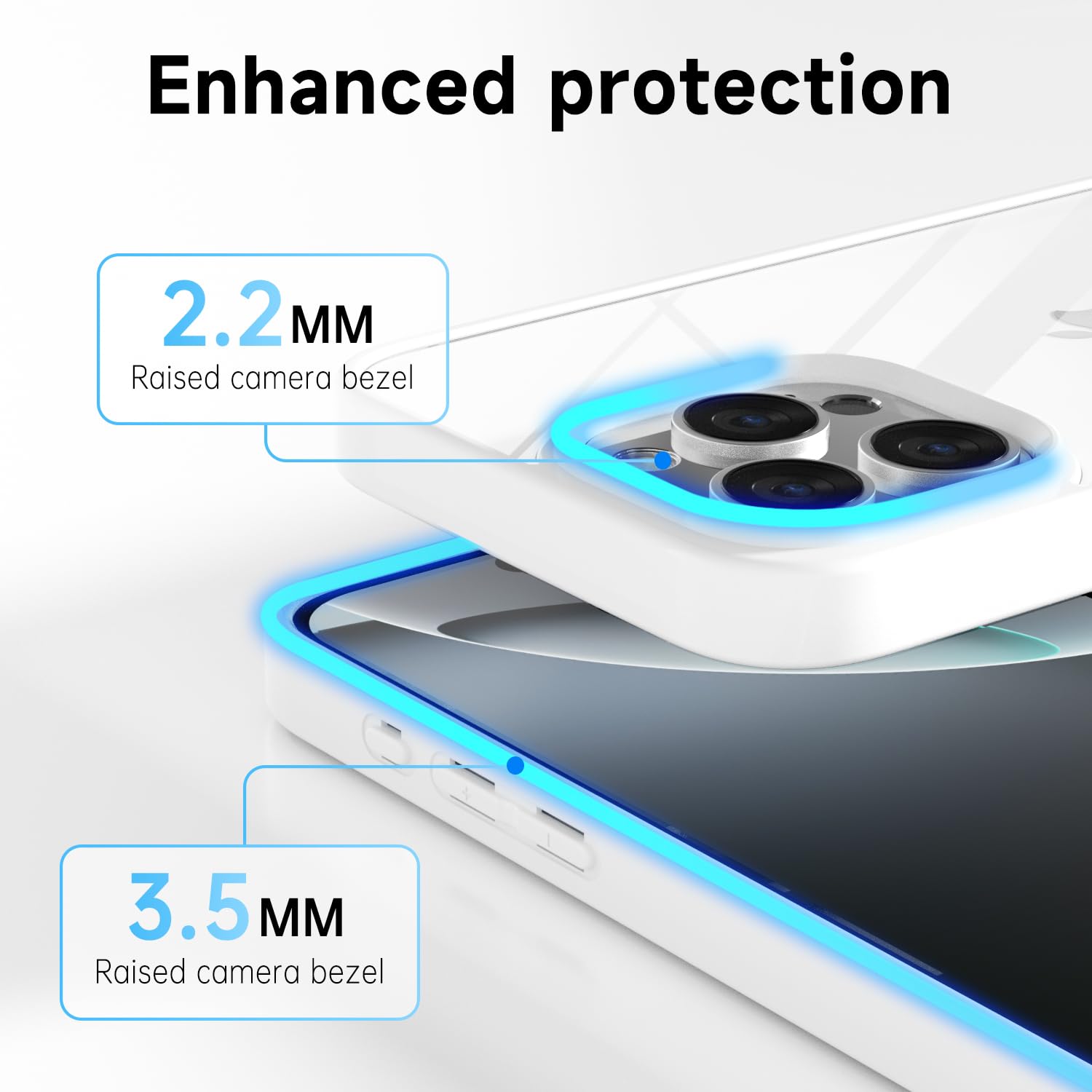 Loeoel For Iphone 16 Pro Case Clear, Transparent Hybrid 16 Pro Phone Case [Hard Plastic & Soft Silicone Bumper] Acrylic Non Yell