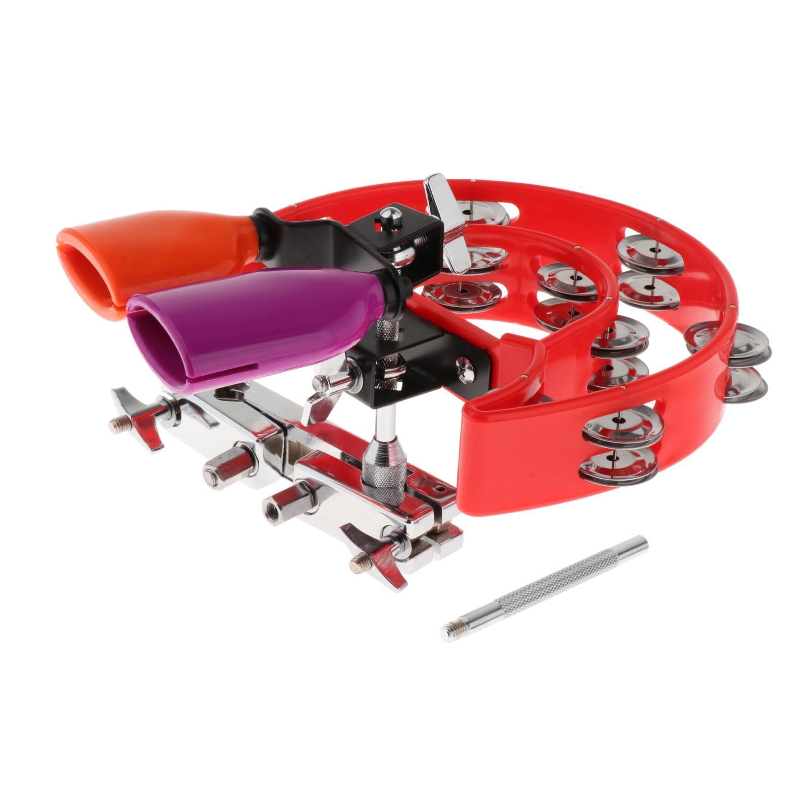 CALANDIS Clamp Held Tambourine Bell Plastic Metal Tambourines Drum Multiclamps B | Tambourines | Hand Percussion | Percussion